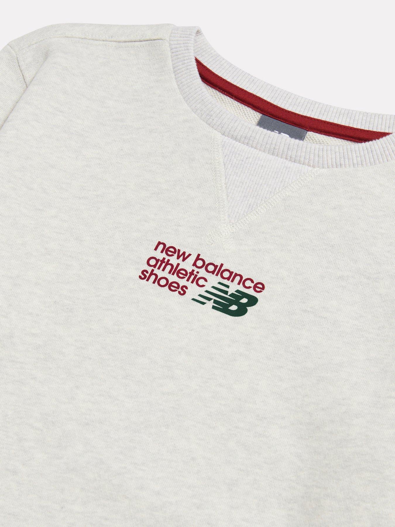 Image 4 of 4 of New Balance Boys Athletics Premium Chest Logo Sweatshirt - Grey