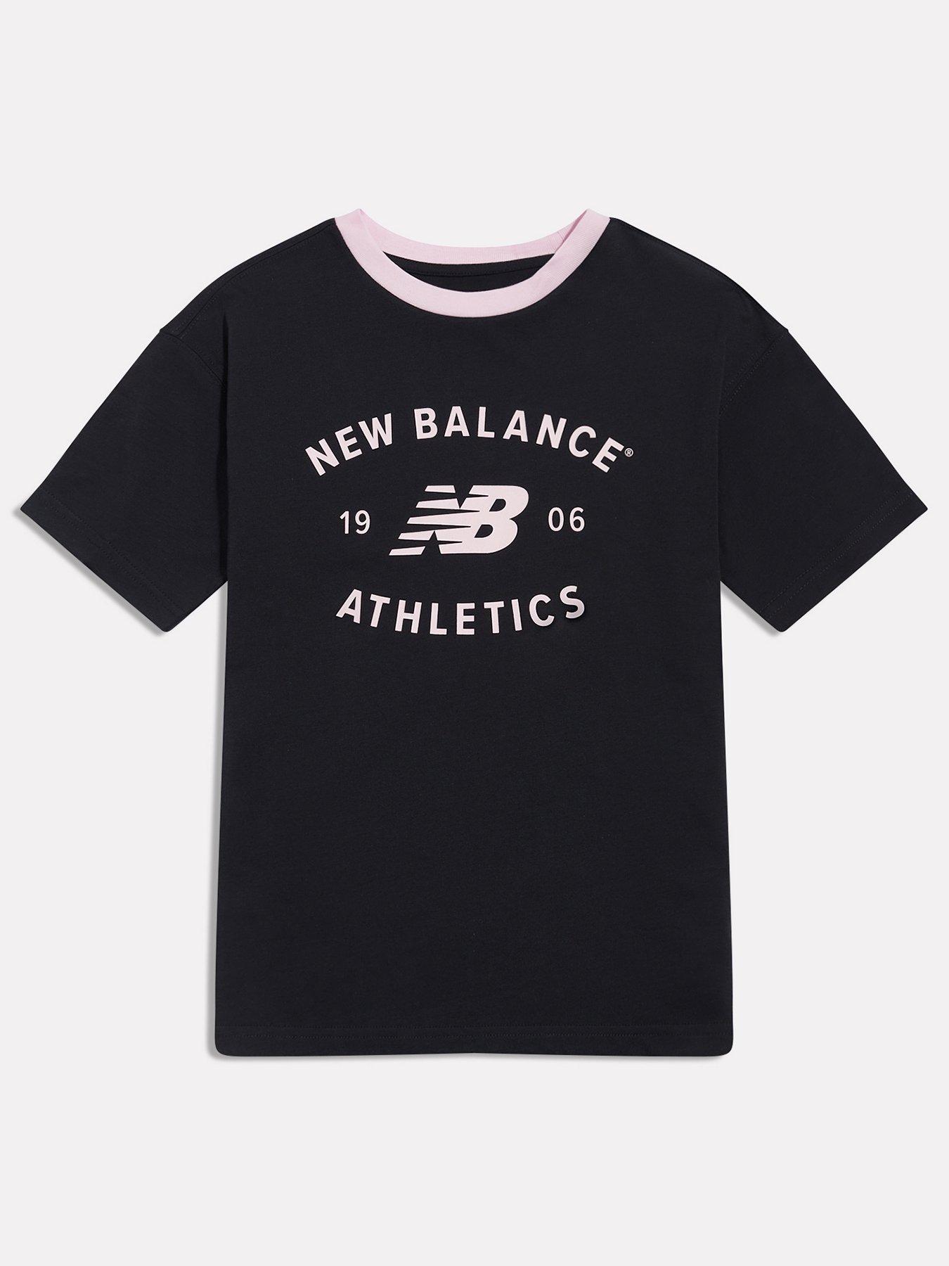 New Balance Junior Girls Athletics Varsity Graphic Tee - Black