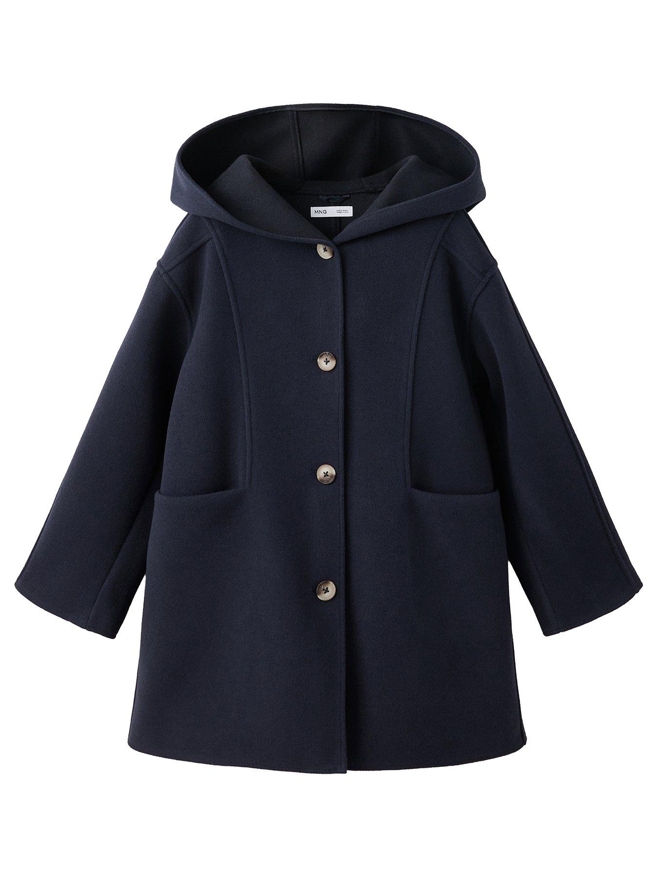 Mango Girls Duffle Coat - Navy