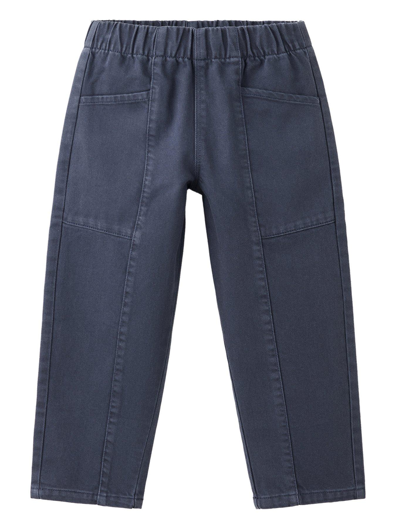 Image 1 of 4 of Mango Younger Boys Seam Detail Jeans - Navy