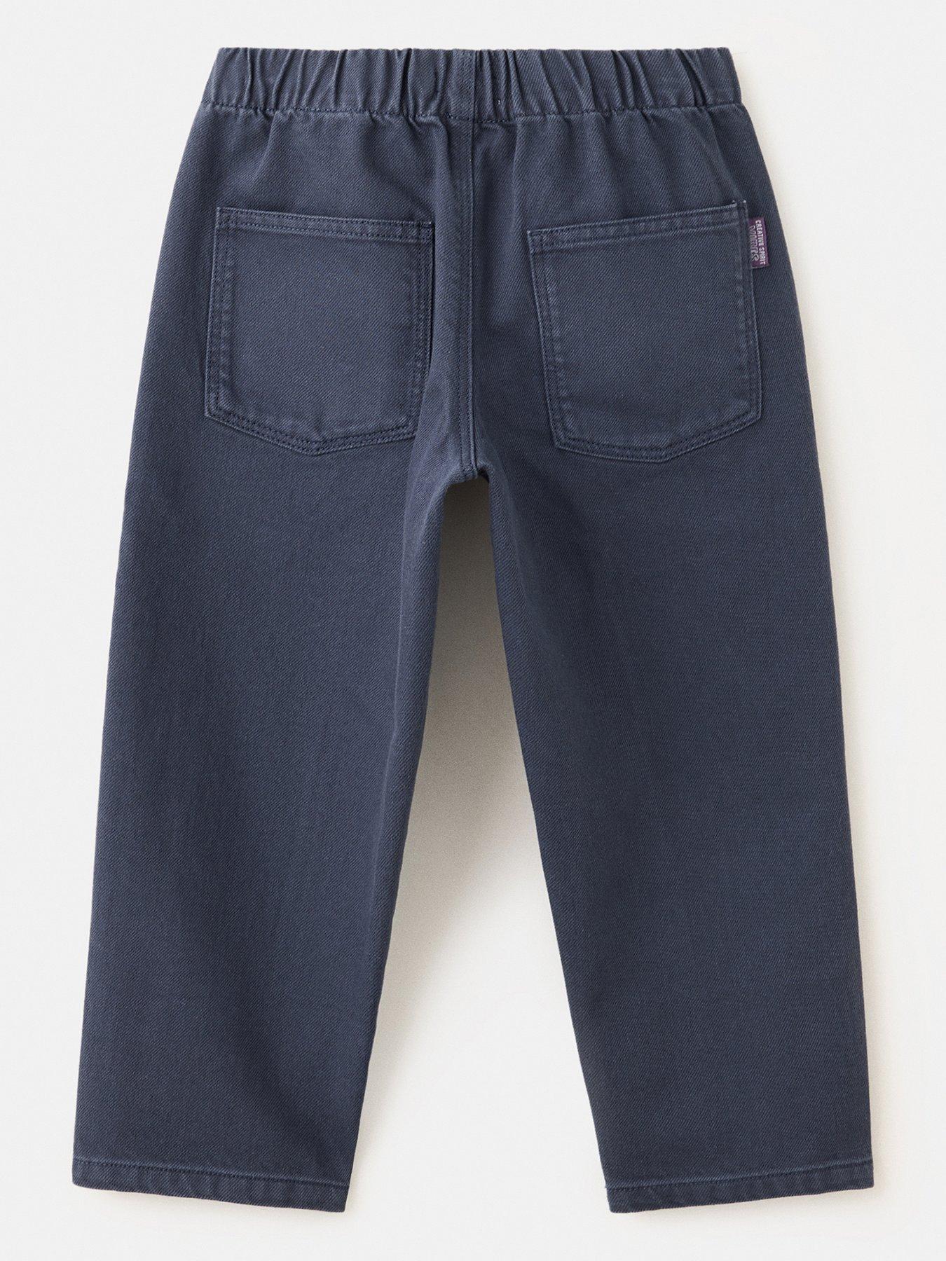 Image 2 of 4 of Mango Younger Boys Seam Detail Jeans - Navy