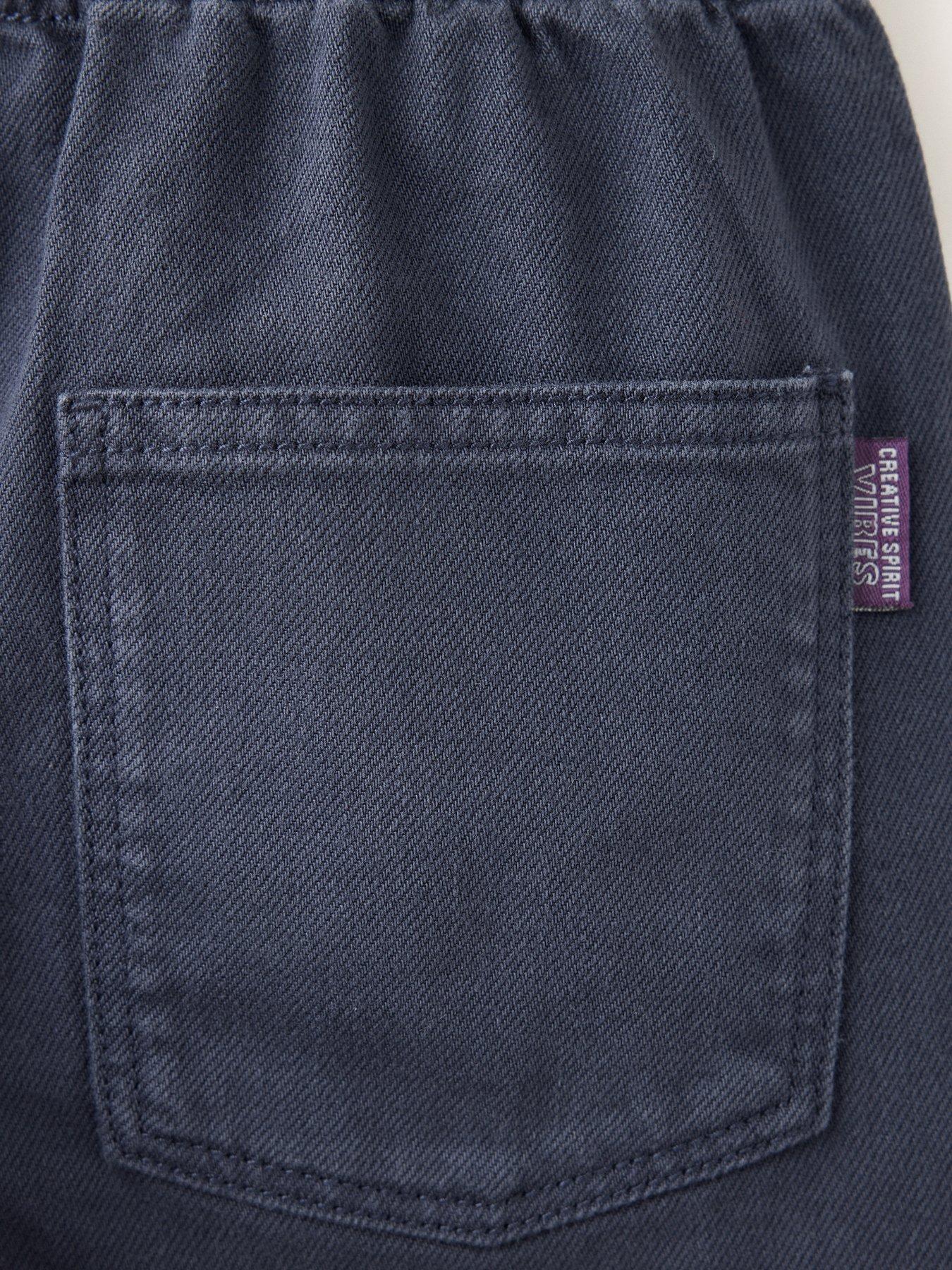 Image 3 of 4 of Mango Younger Boys Seam Detail Jeans - Navy