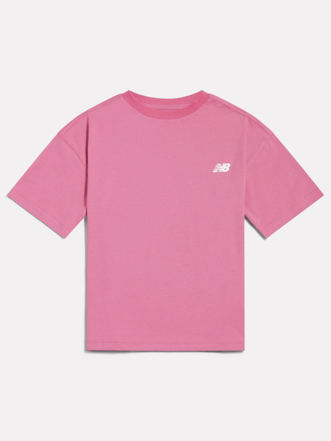 Image 1 of 3 of New Balance Small Logo Jersey T-Shirt - Pink