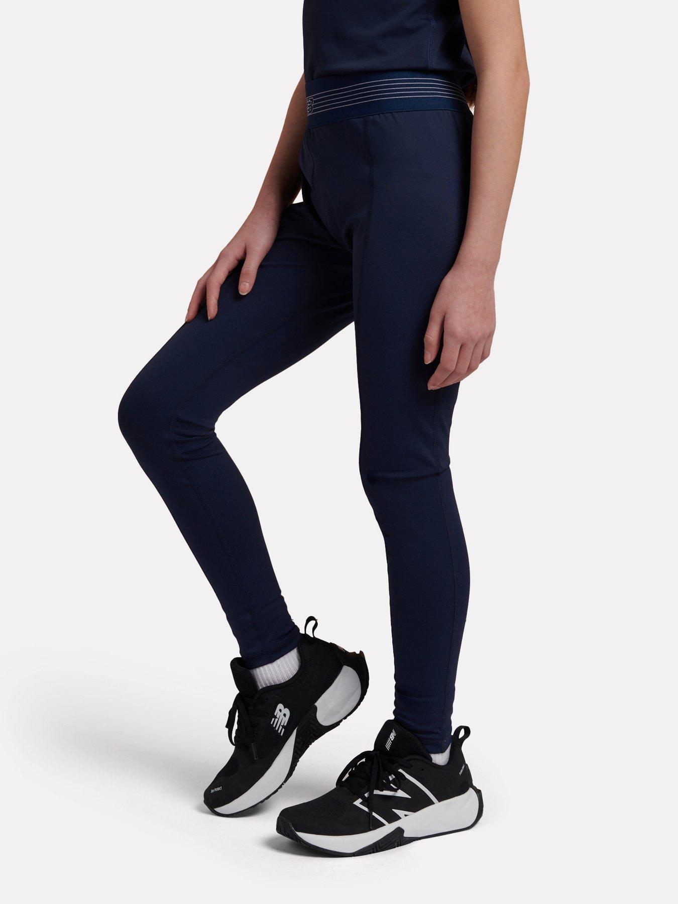 Image 4 of 7 of New Balance Junior Girls Performance Pocket Leggings - Navy