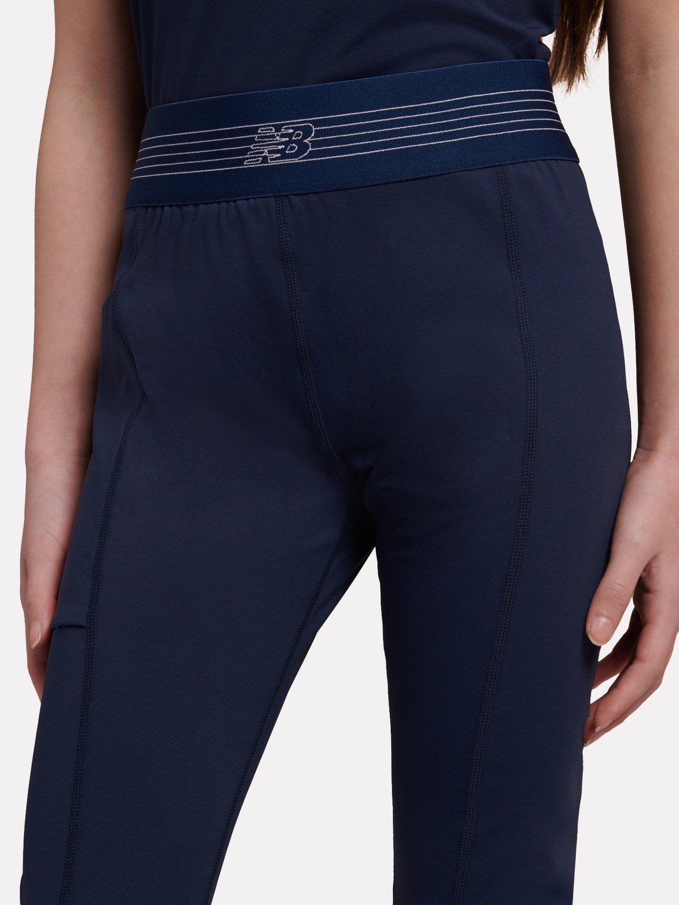 Image 5 of 7 of New Balance Junior Girls Performance Pocket Leggings - Navy