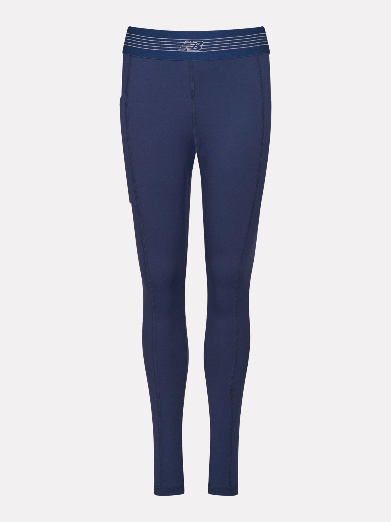 Image 6 of 7 of New Balance Junior Girls Performance Pocket Leggings - Navy