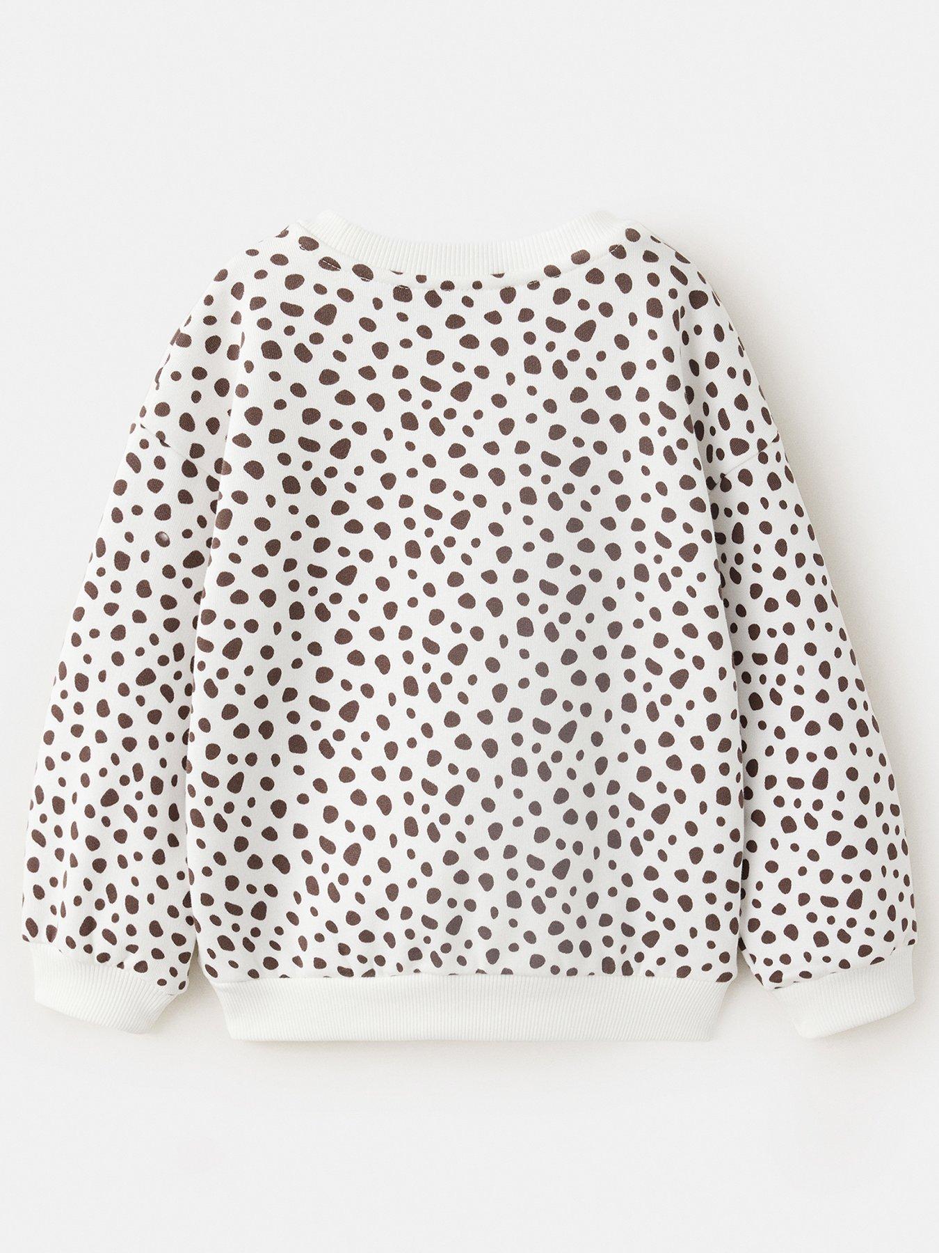 Image 3 of 5 of Mango Girls 101 Dalmatians Print Ribbed Sweatshirt - Cream