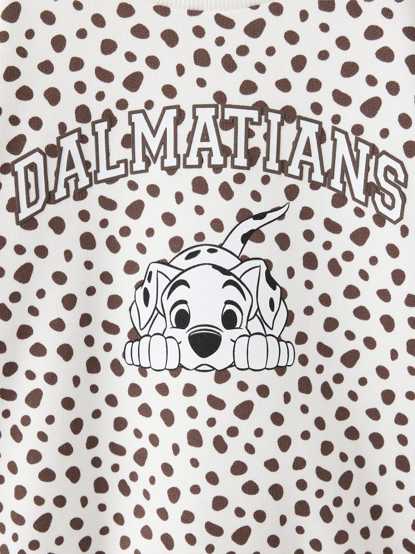 Image 4 of 5 of Mango Girls 101 Dalmatians Print Ribbed Sweatshirt - Cream