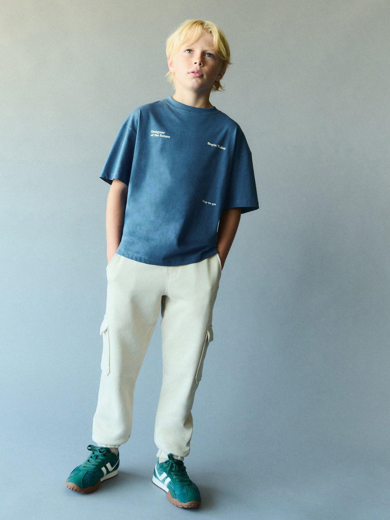 Mango Boys Cargo Jogger Trousers - Beige