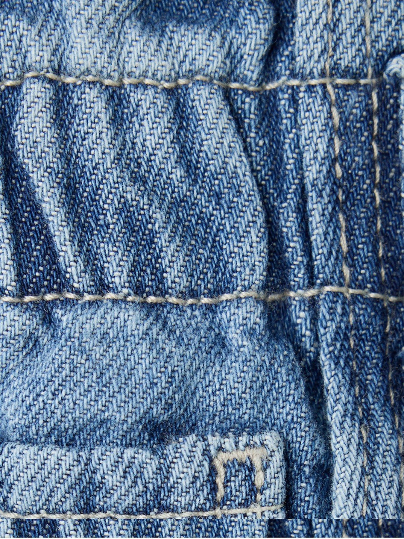 Image 4 of 4 of Mango Girls Paperbag Waist 100% Cotton Jeans - Blue