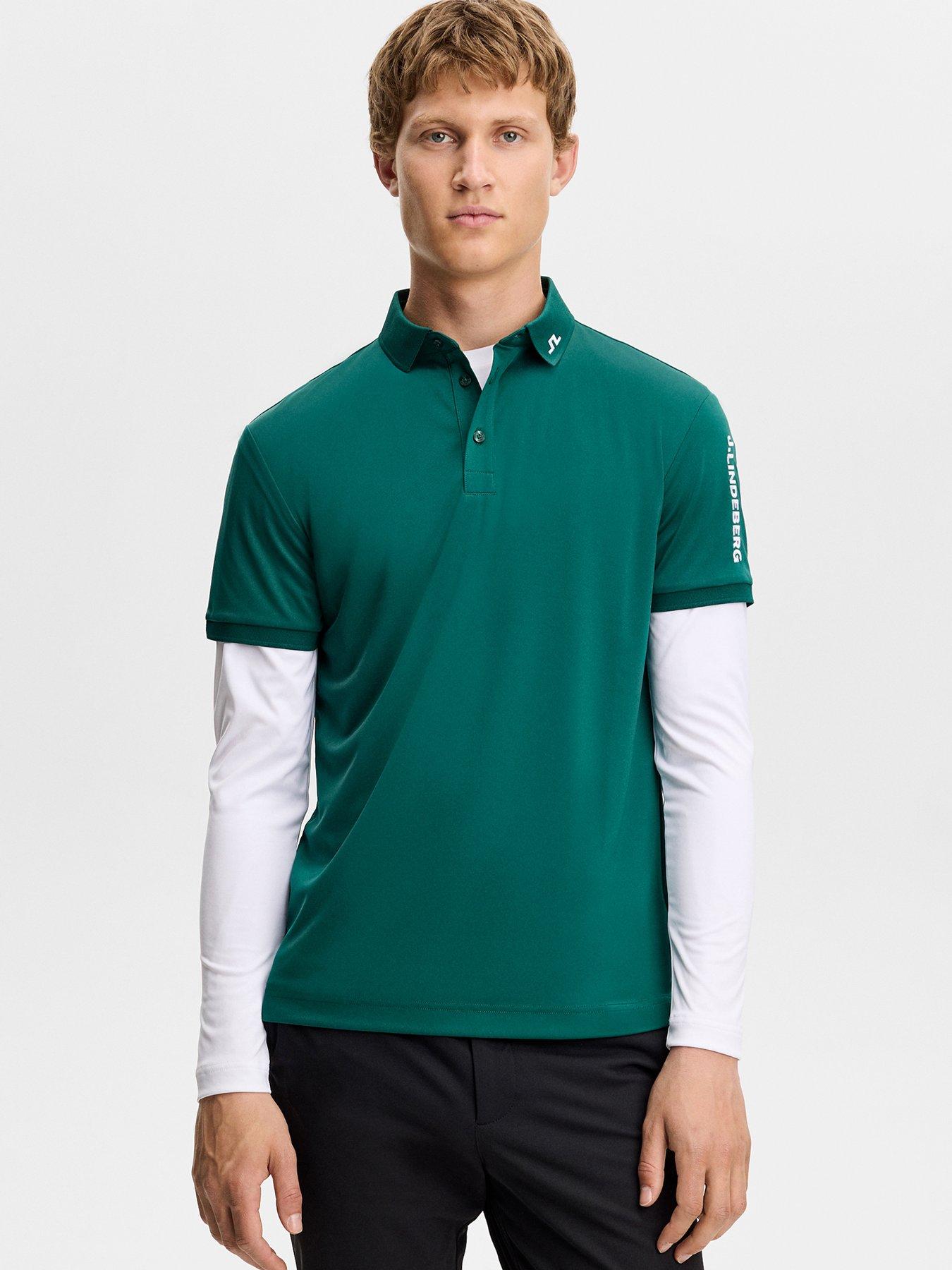 J LINDEBERG Mens Golf Tour Tech Polo - Green
