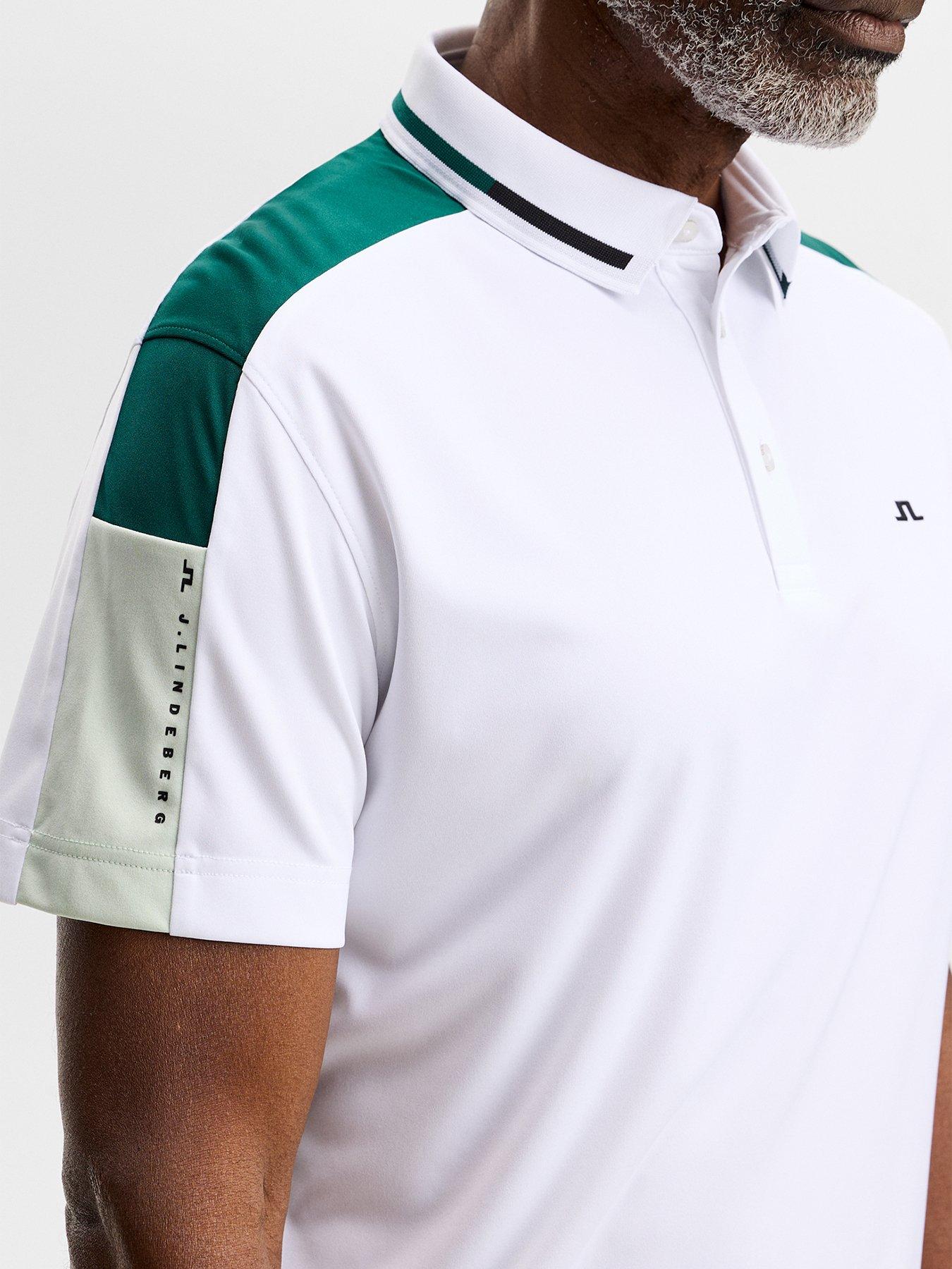 Image 4 of 4 of J LINDEBERG Mens Golf Donny Polo - White