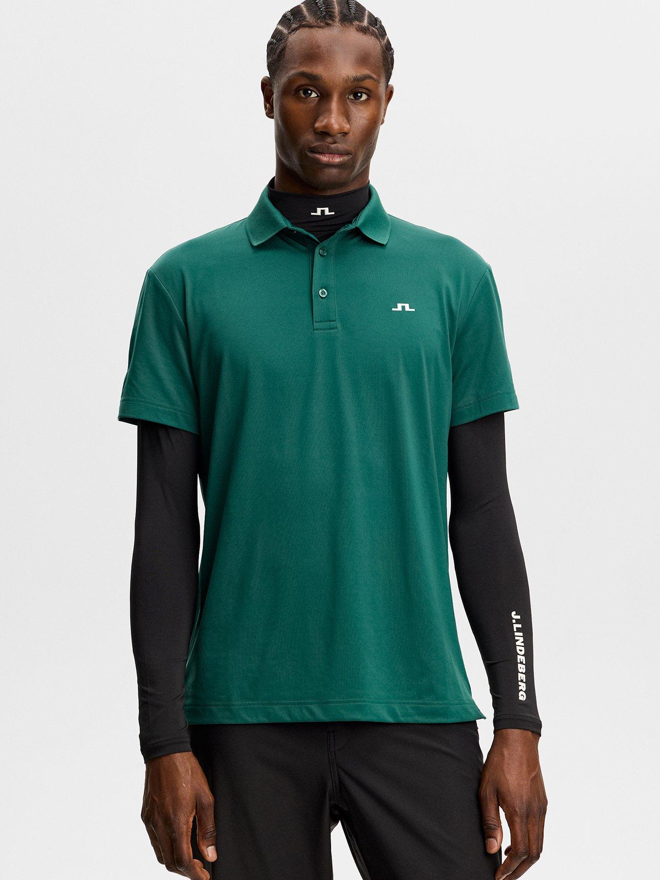 J LINDEBERG Mens Golf Bridge Polo - Green
