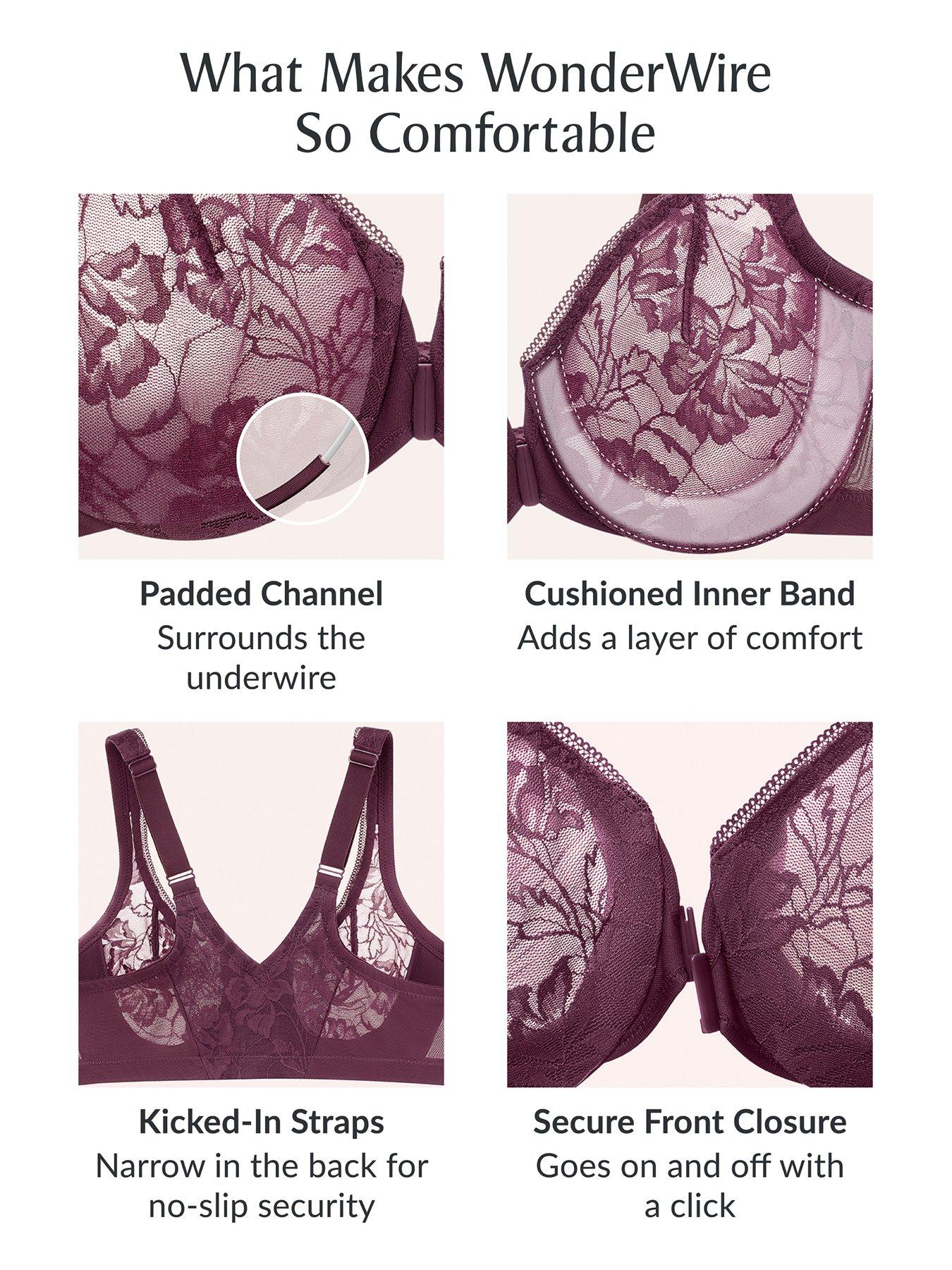 Image 5 of 6 of Glamorise Glamorise 9246 Wonder Wire Bra - Black