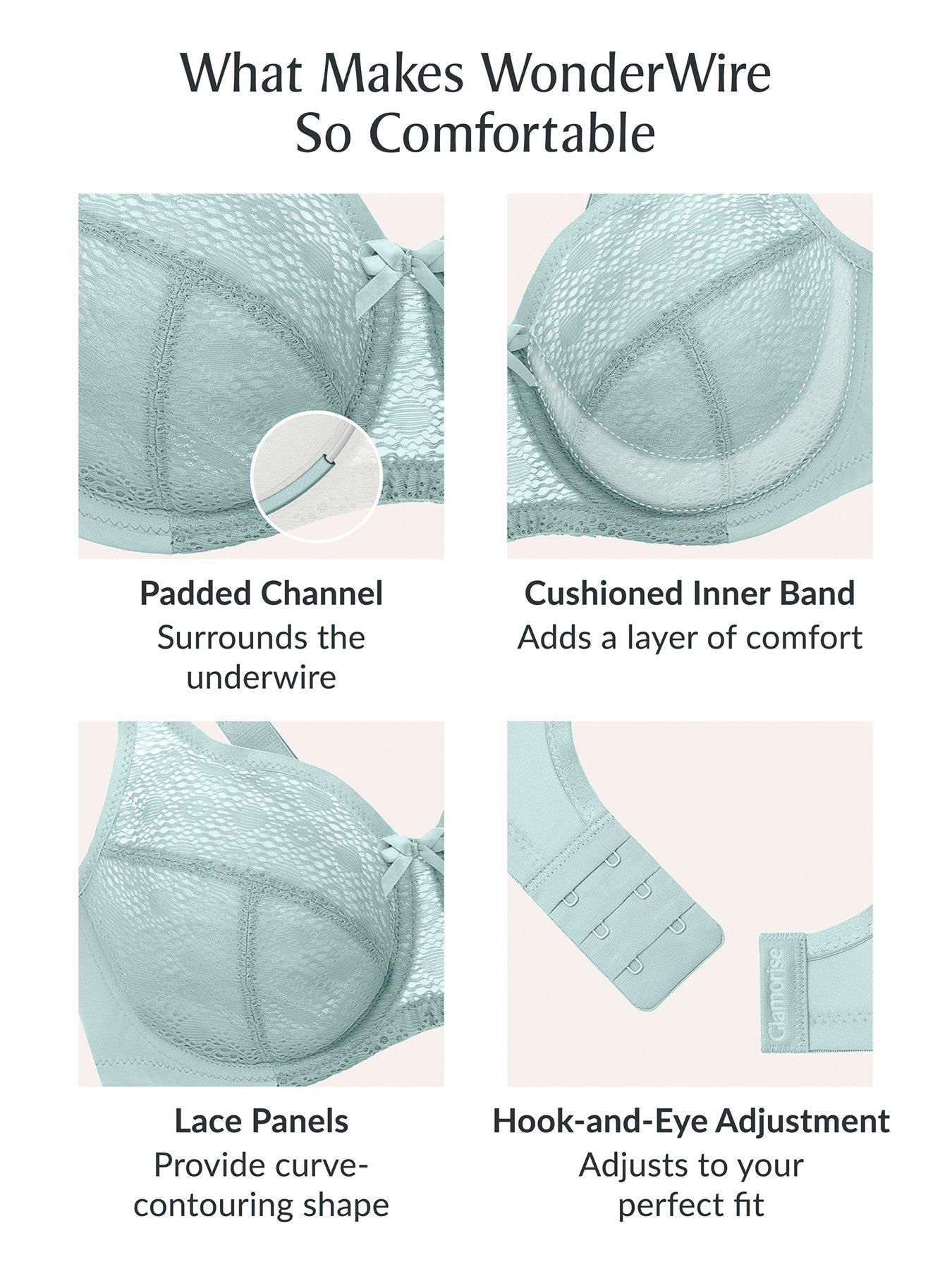 Image 5 of 6 of Glamorise Glamorise 9855 Wonder Wire Bra (second Sizes) - Jade
