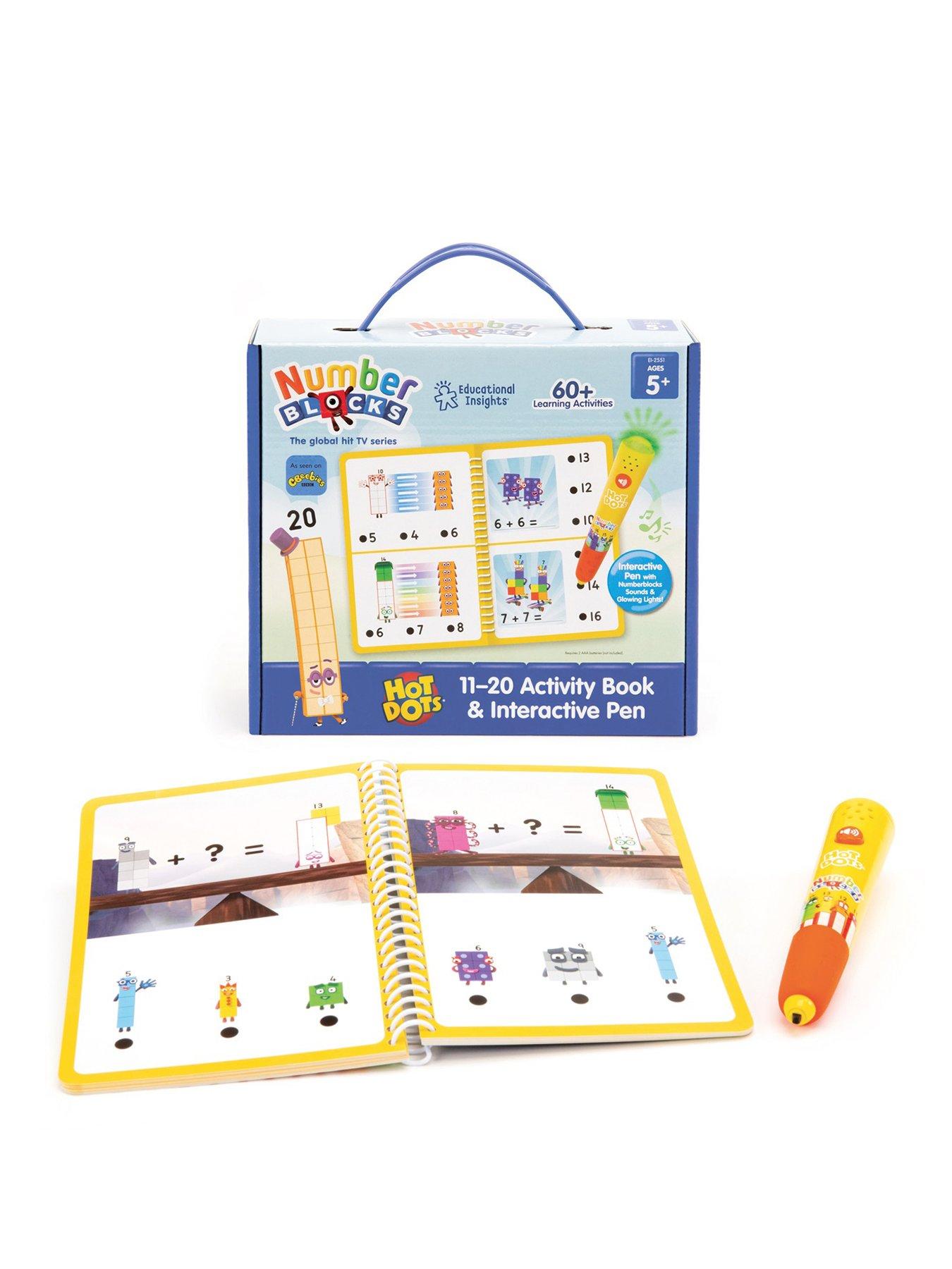 LEARNING RESOURCES Hot Dots Numberblocks 11-20 Activity Book  &  Interactive Pen