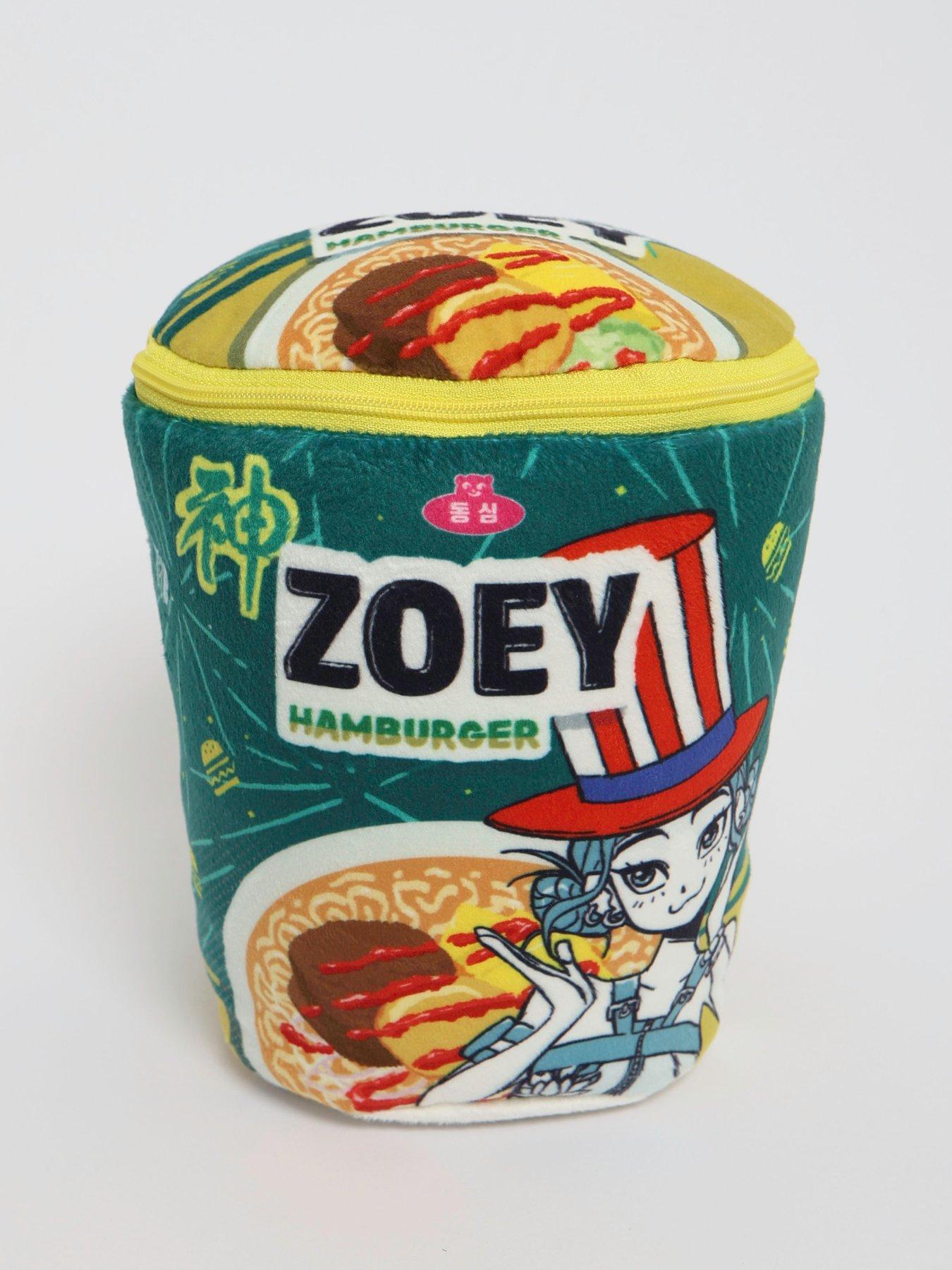 Image 4 of 7 of K-Pop Demon Hunters Zoey Ramen Shaped Cushion And Blanket Bundle