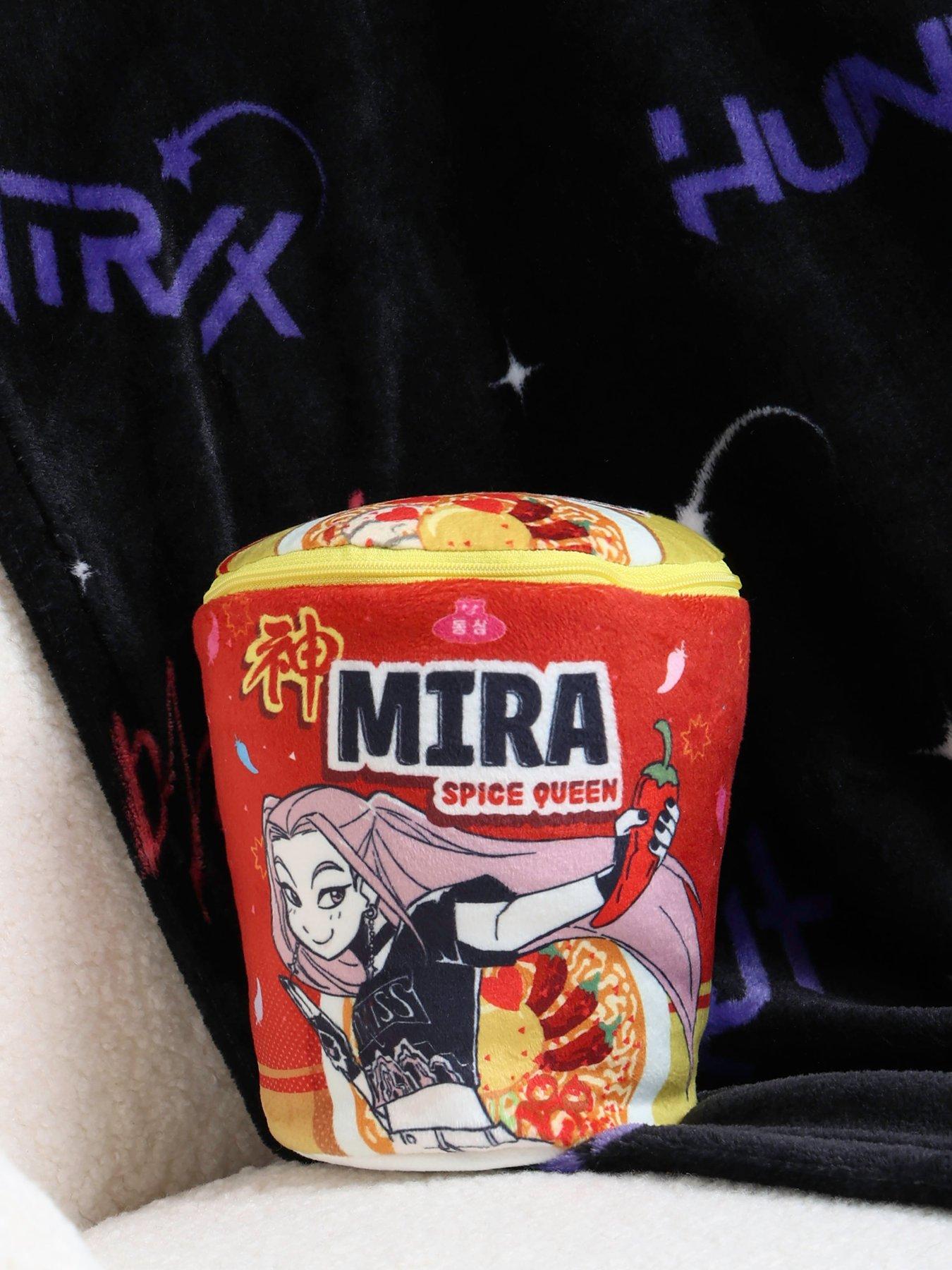 Image 1 of 3 of K-Pop Demon Hunters Ramen Mira Shaped Cushion And Blanket Bundle