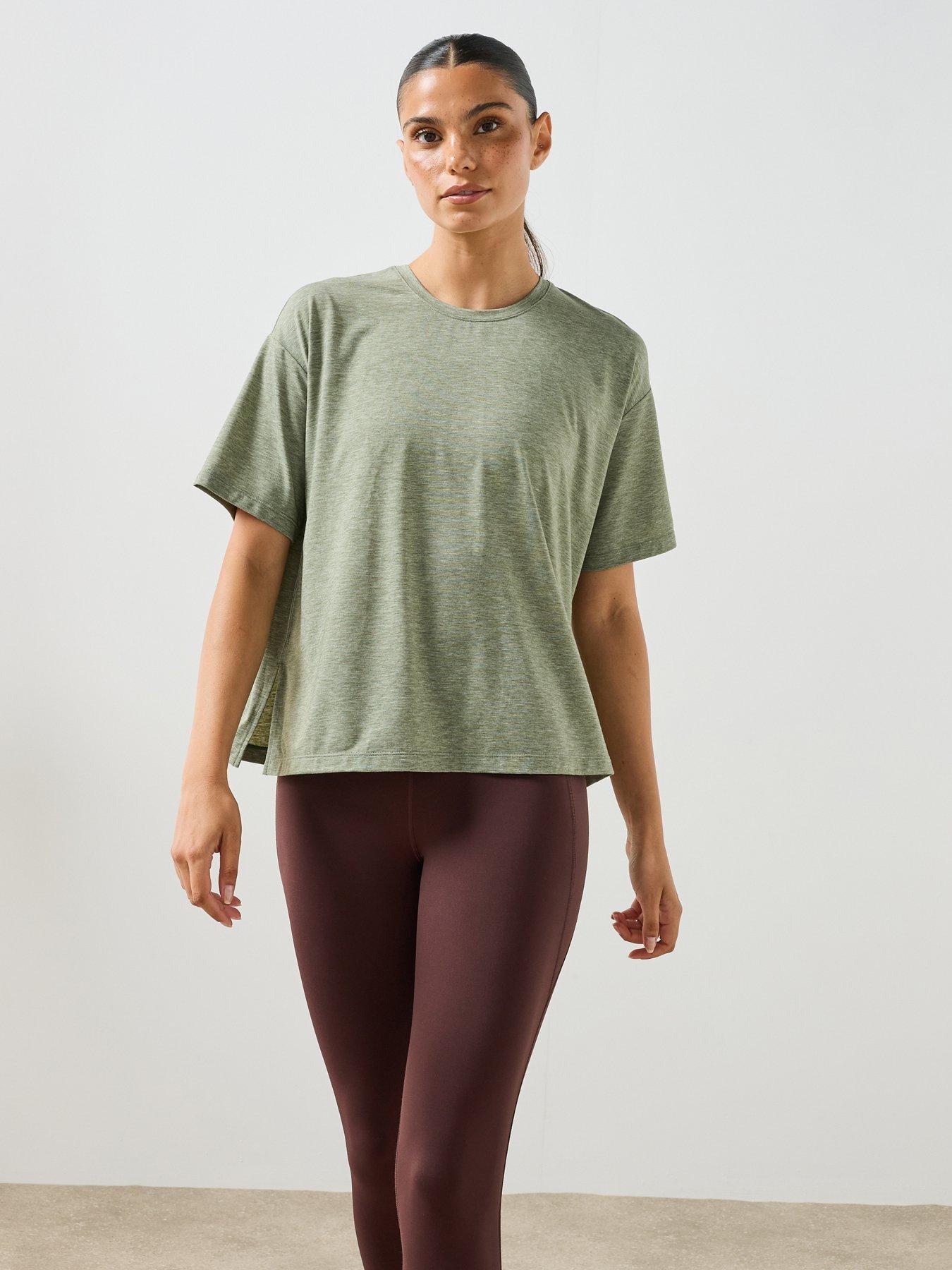 Sweaty Betty Womens Training Soft Flow Studio Longline Tee - Green
