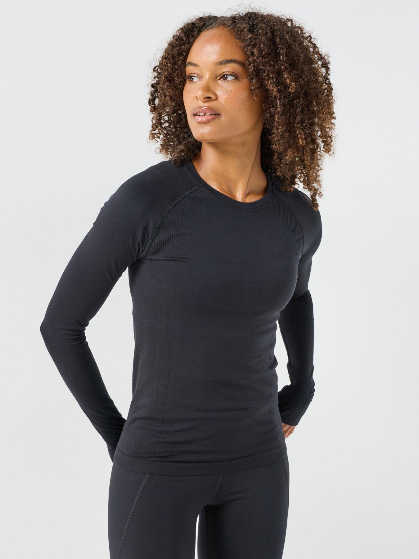 Sweaty Betty Womens Training Athlete Seamless Workout Longsleeve 2.0 Top - Black