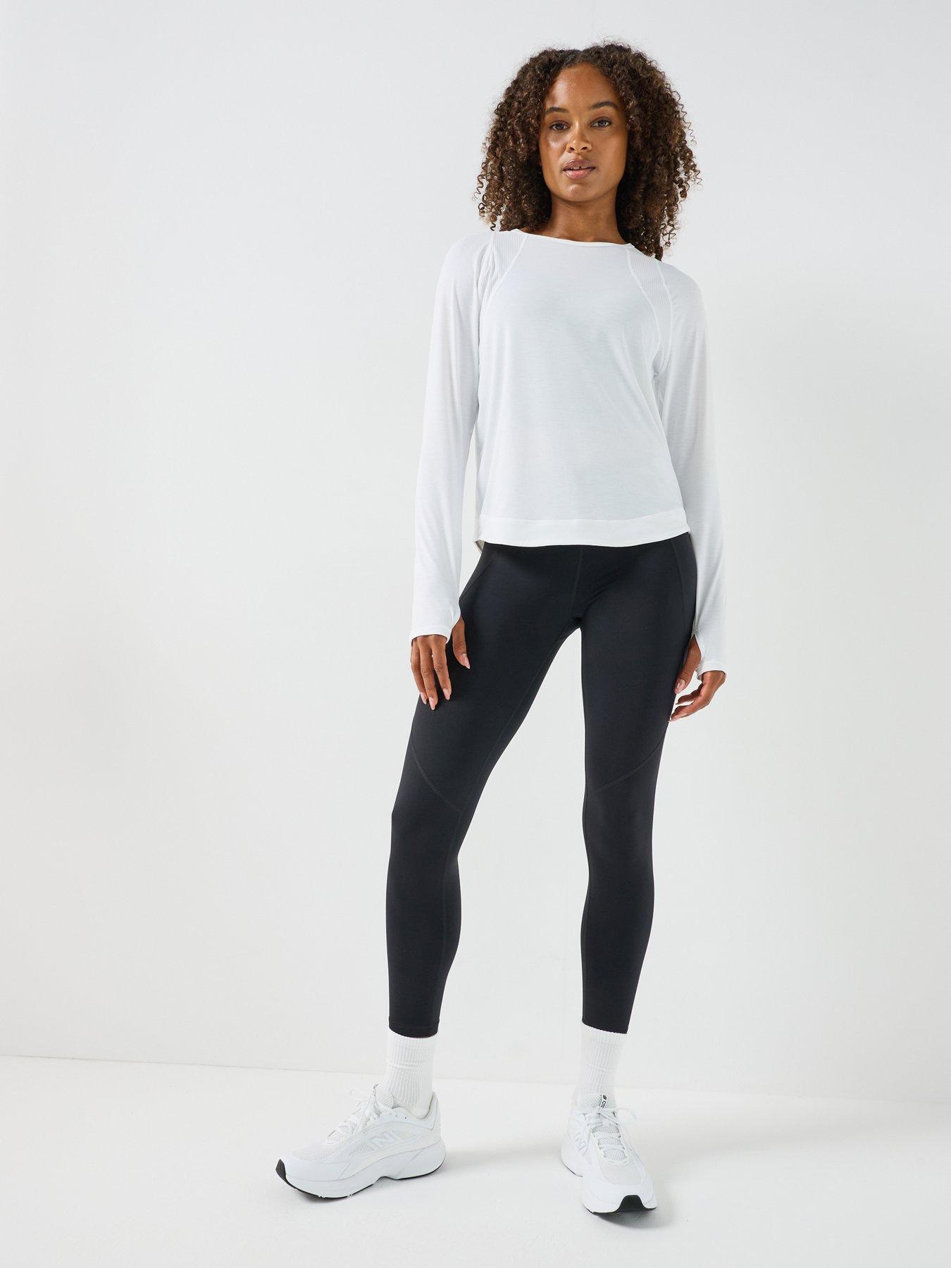 Image 3 of 6 of Sweaty Betty Womens Running Breathe Easy Mesh Long Sleeve Top 2.0 - White