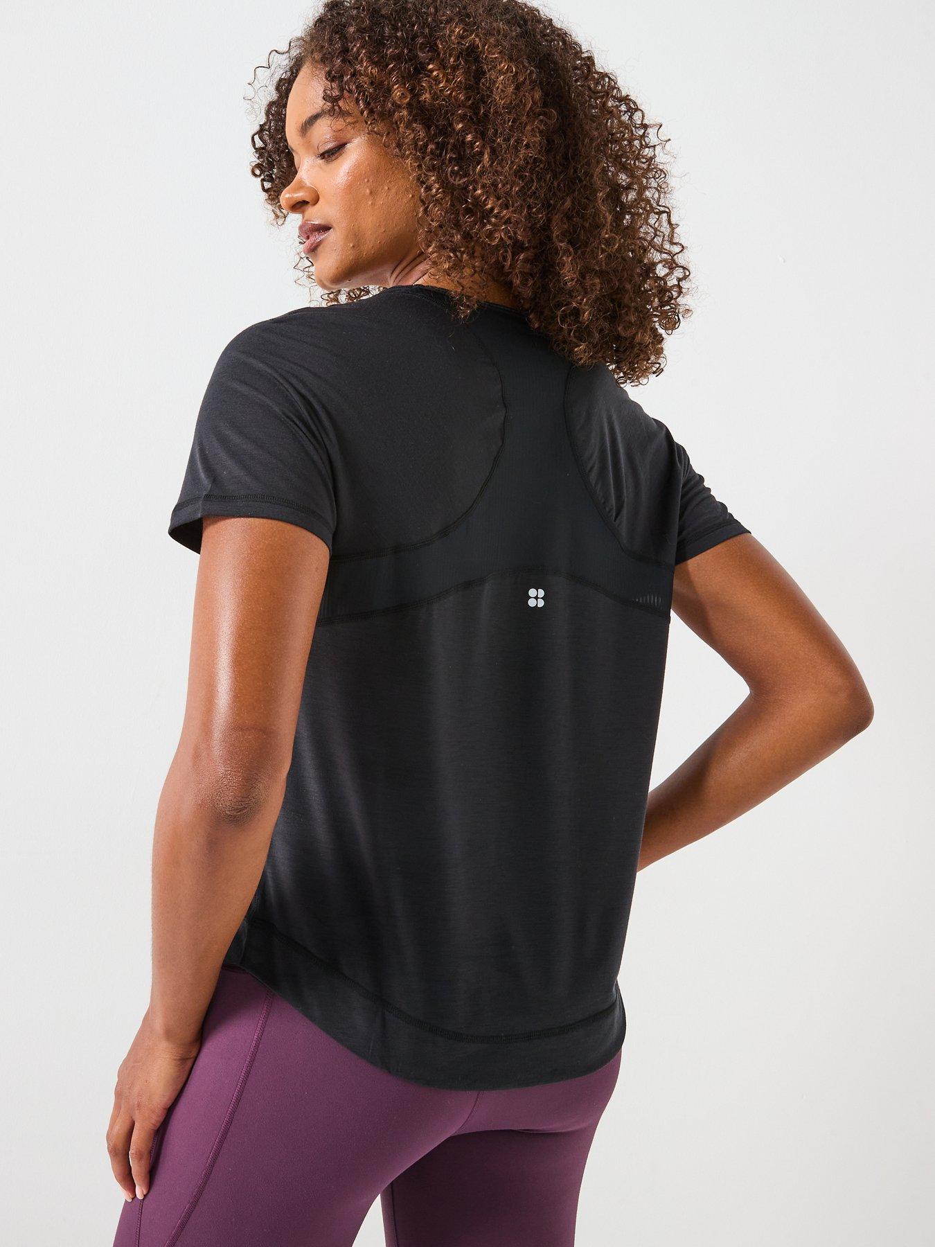 Image 2 of 6 of Sweaty Betty Womens Running Breathe Easy Mesh T-shirt 2.0 - Black