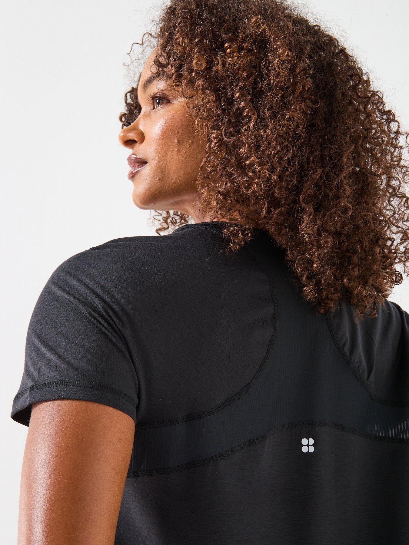 Image 5 of 6 of Sweaty Betty Womens Running Breathe Easy Mesh T-shirt 2.0 - Black