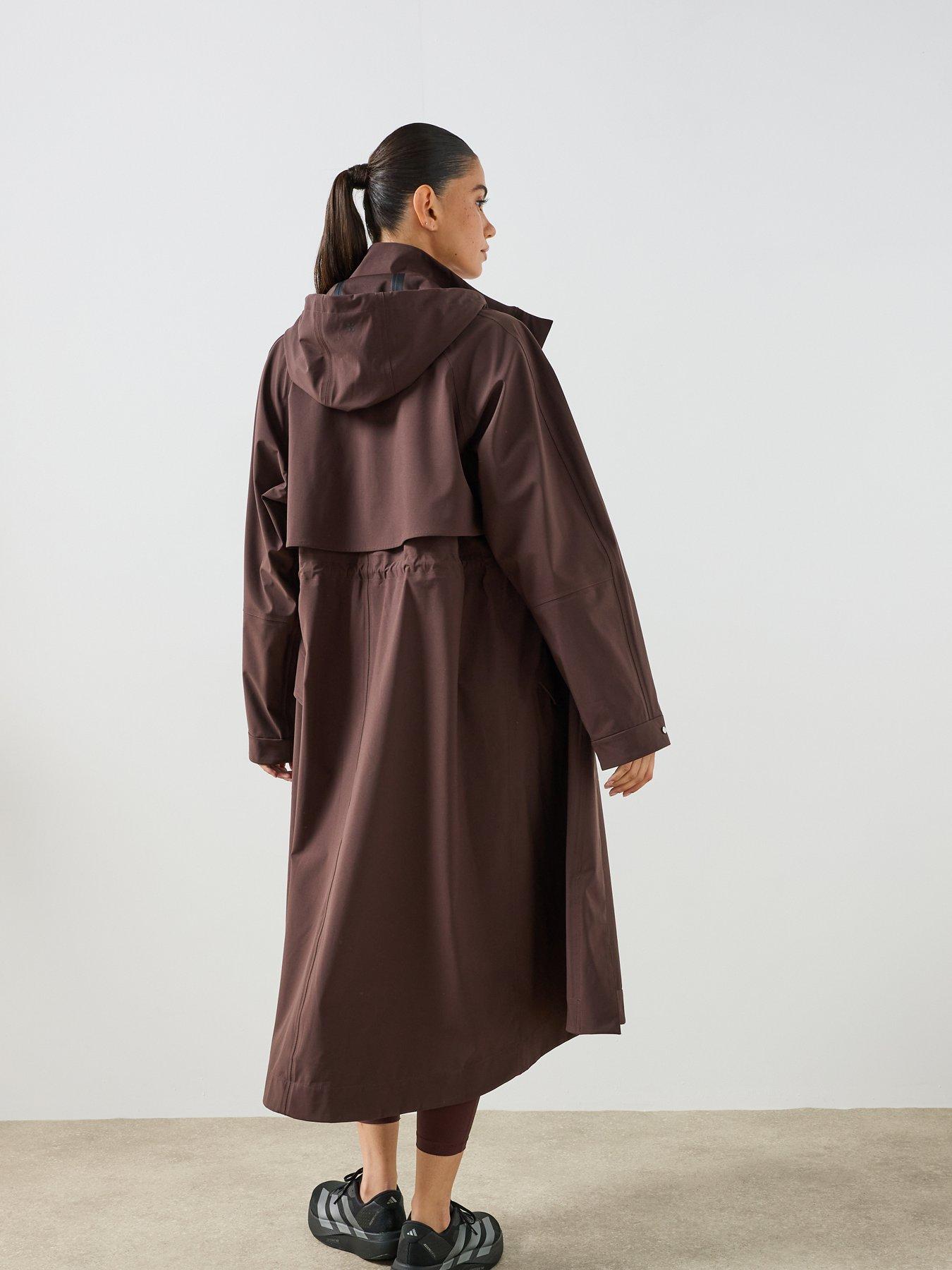 Image 2 of 6 of Sweaty Betty Womens Motion Waterproof Longline Parka - Brown
