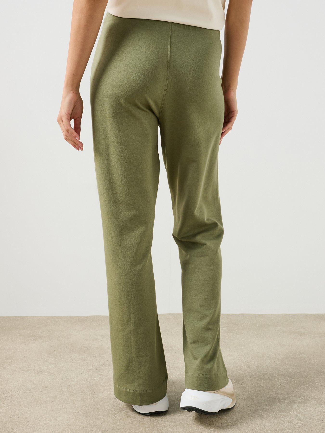 Image 2 of 6 of Sweaty Betty Womens Training After Class Piped Wide Leg Trouser - Green