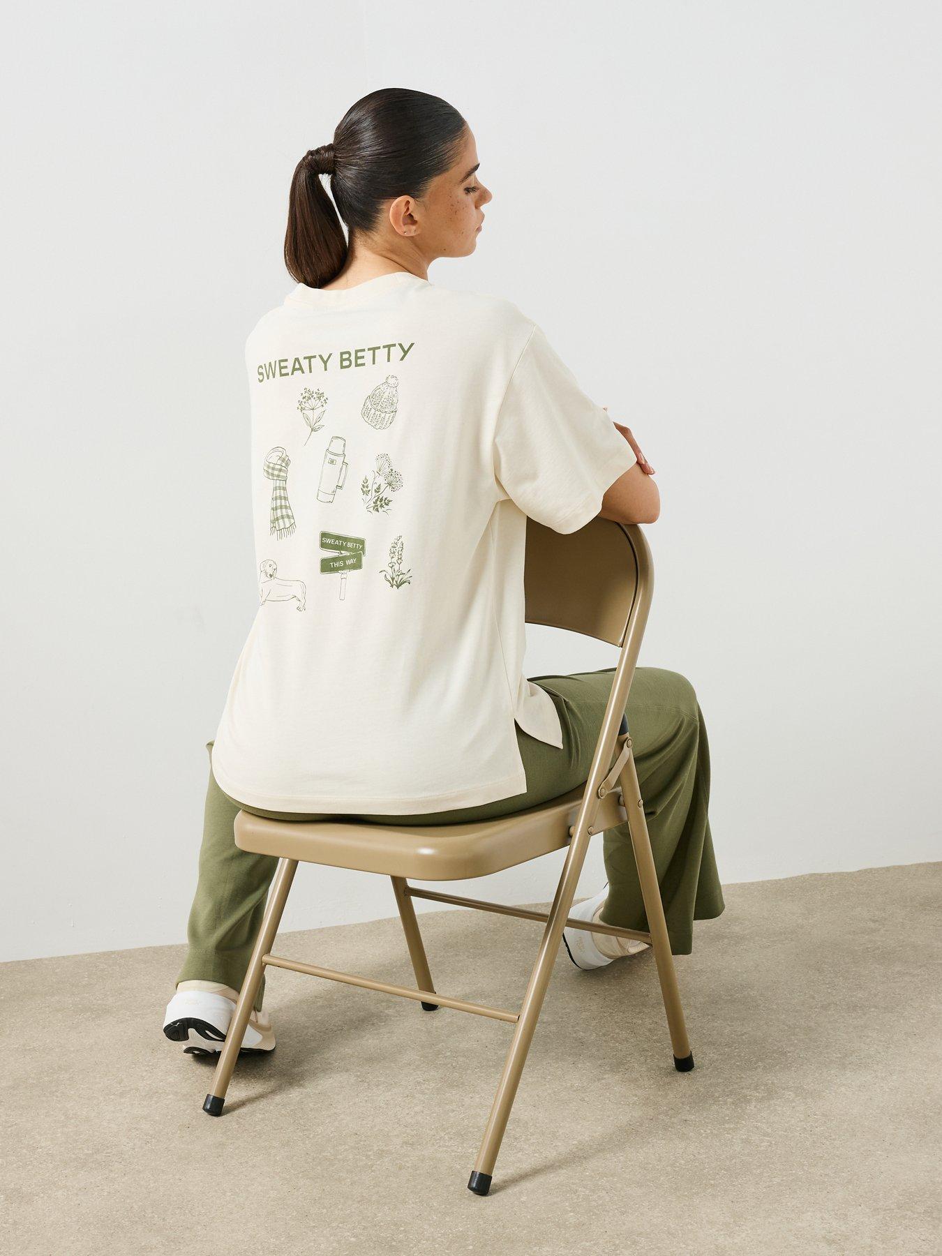 Image 6 of 6 of Sweaty Betty Womens Training After Class Piped Wide Leg Trouser - Green