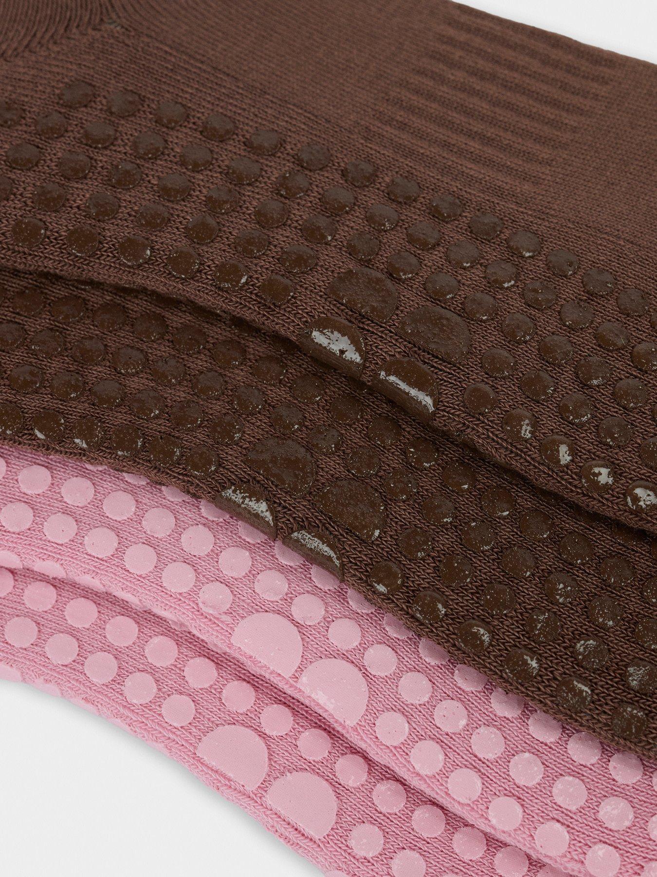 Image 3 of 3 of Sweaty Betty Womens Training Pilates Crew Gripper Sock 2 Pack - Pink