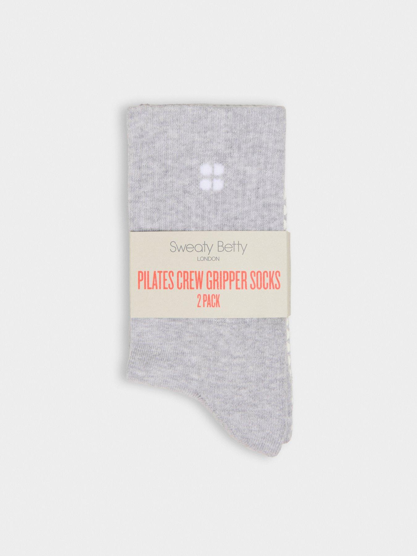 Image 2 of 3 of Sweaty Betty Womens Training Pilates Crew Gripper Sock 2 Pack - Grey