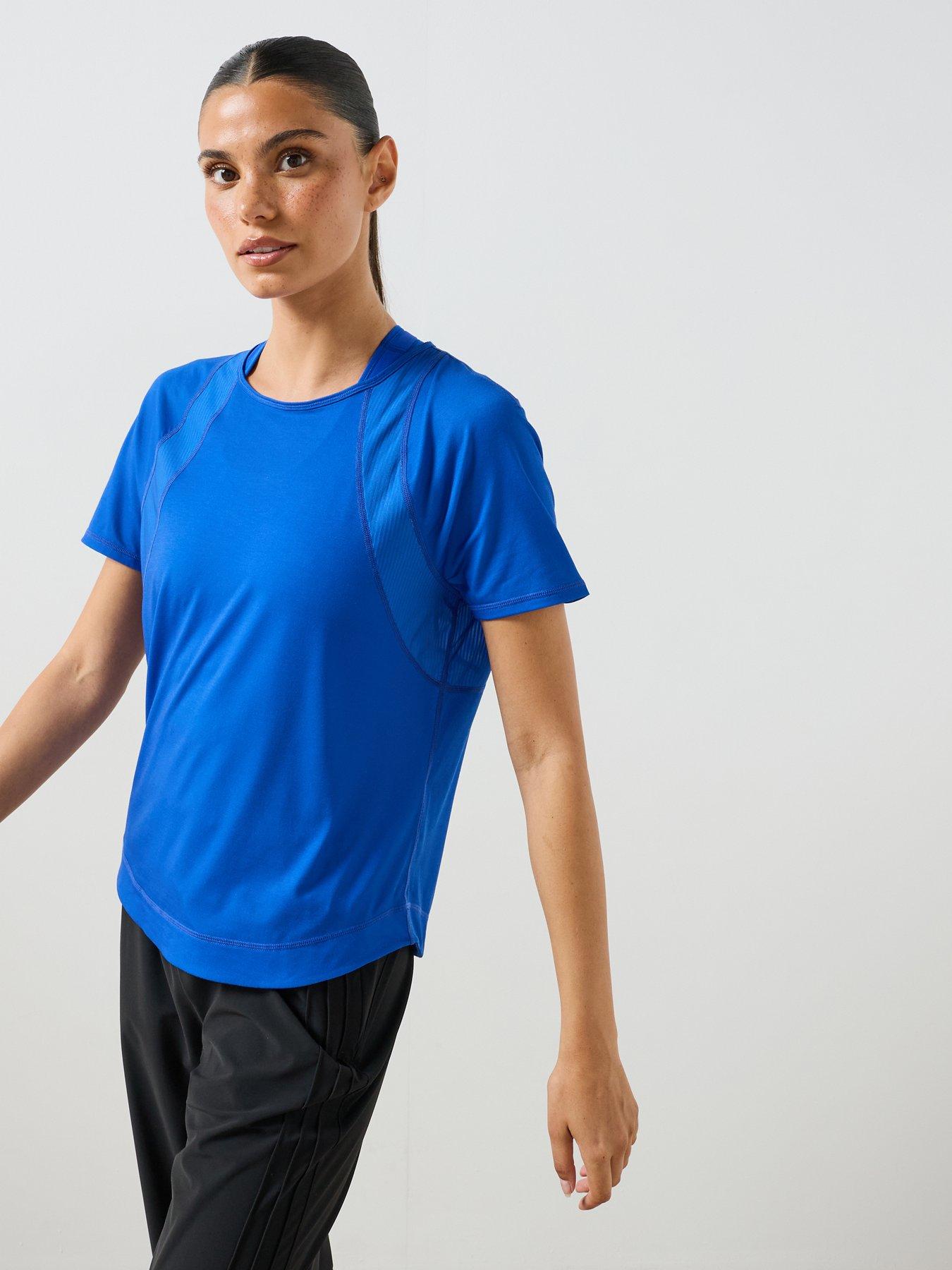 Image 5 of 6 of Sweaty Betty Womens Mesh Panel Stretch Training T-Shirt - Blue