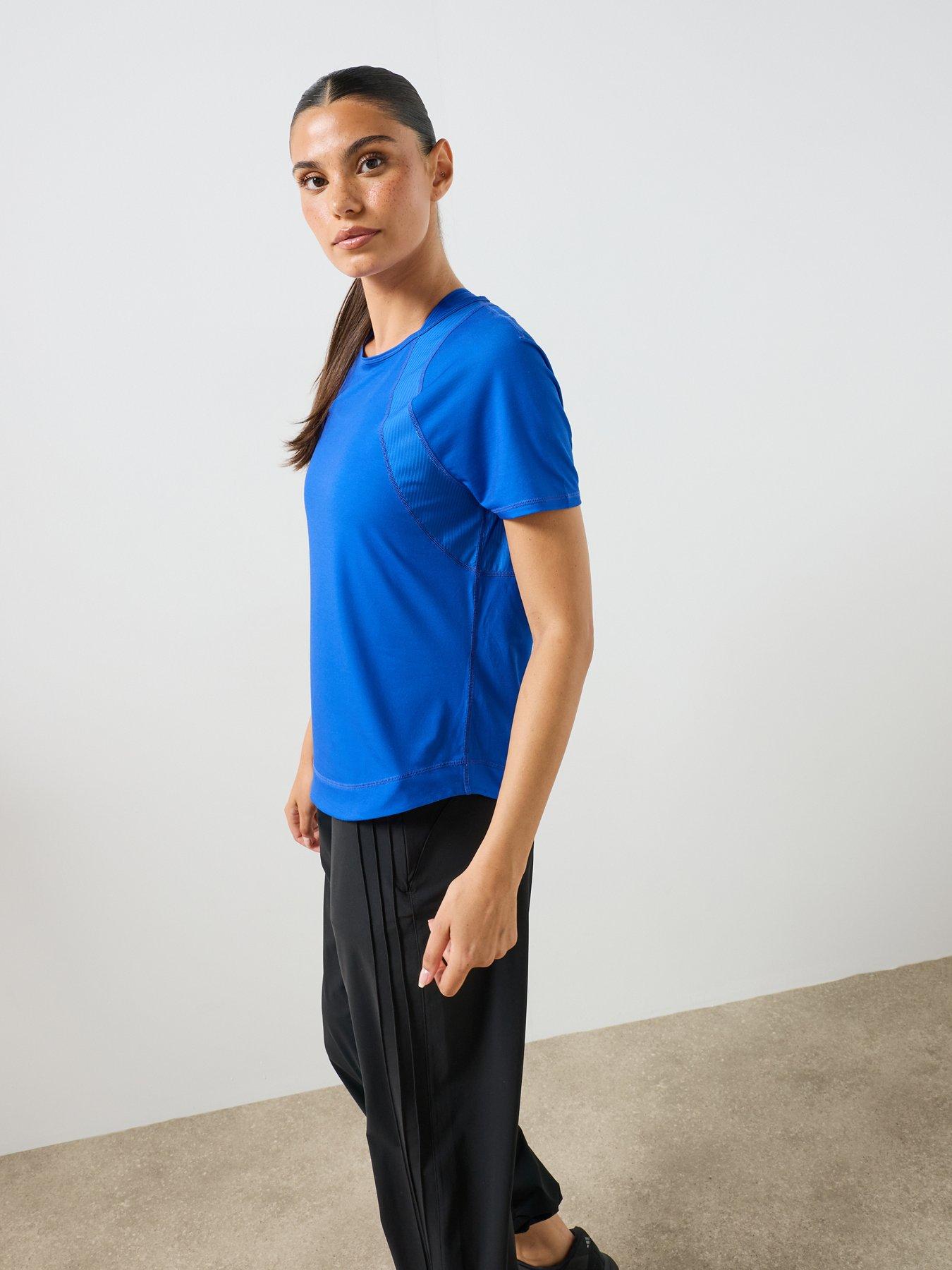 Image 6 of 6 of Sweaty Betty Womens Mesh Panel Stretch Training T-Shirt - Blue