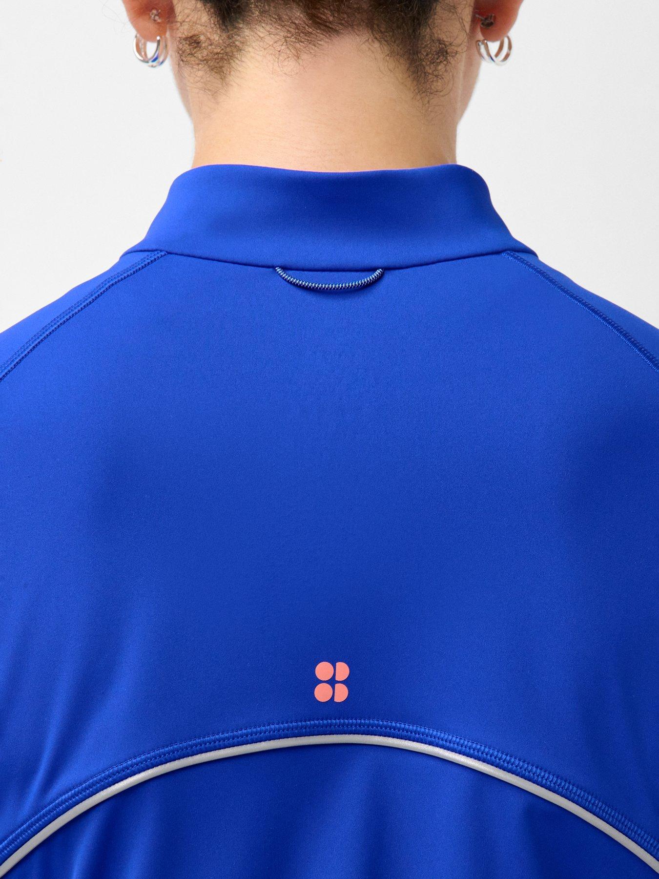 Image 5 of 5 of Sweaty Betty Runner's High Bonded Half Zip - Prussian Blue