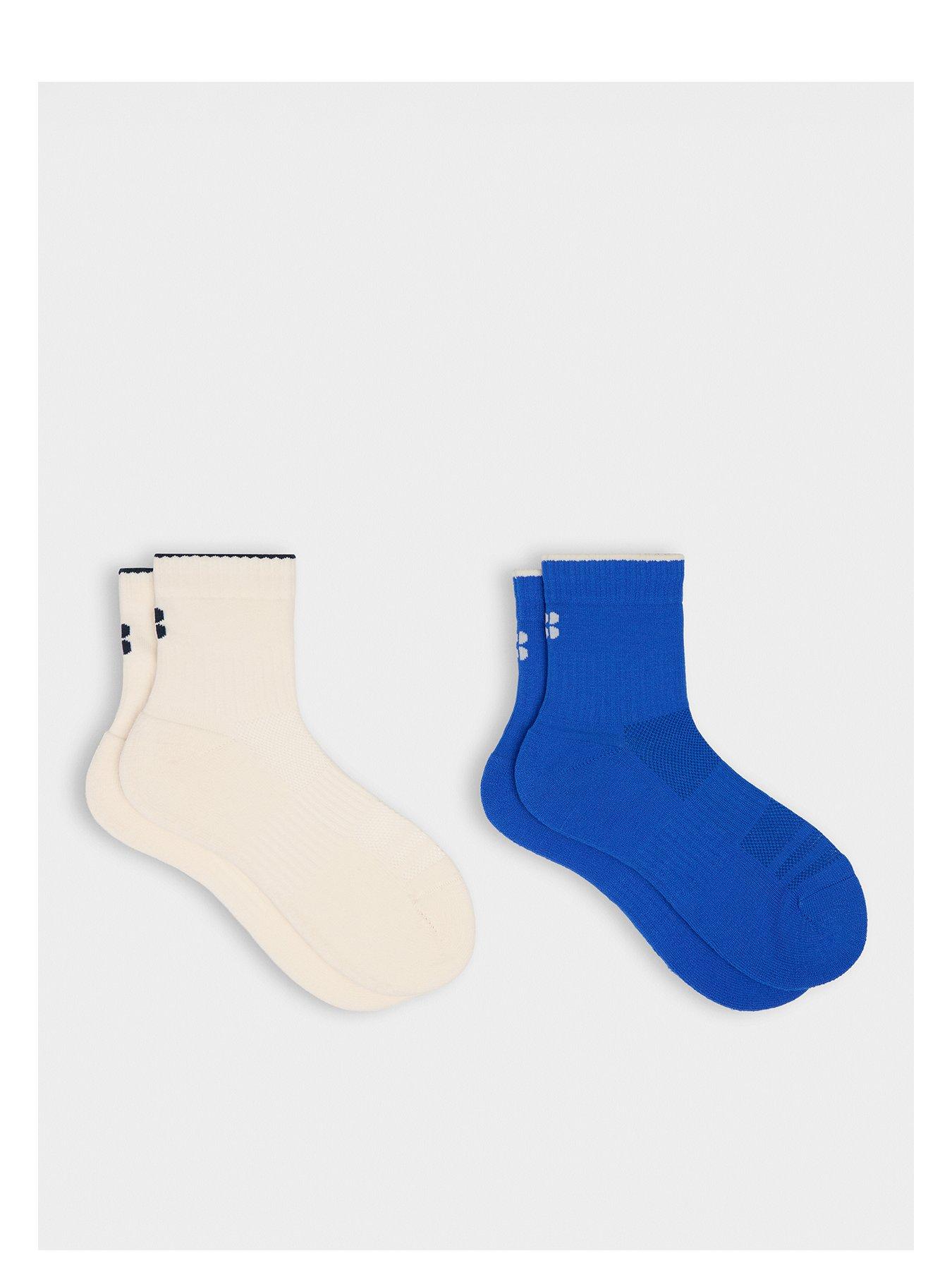 Image 1 of 3 of Sweaty Betty Womens Running Crew Running Socks 2 Pack - Blue