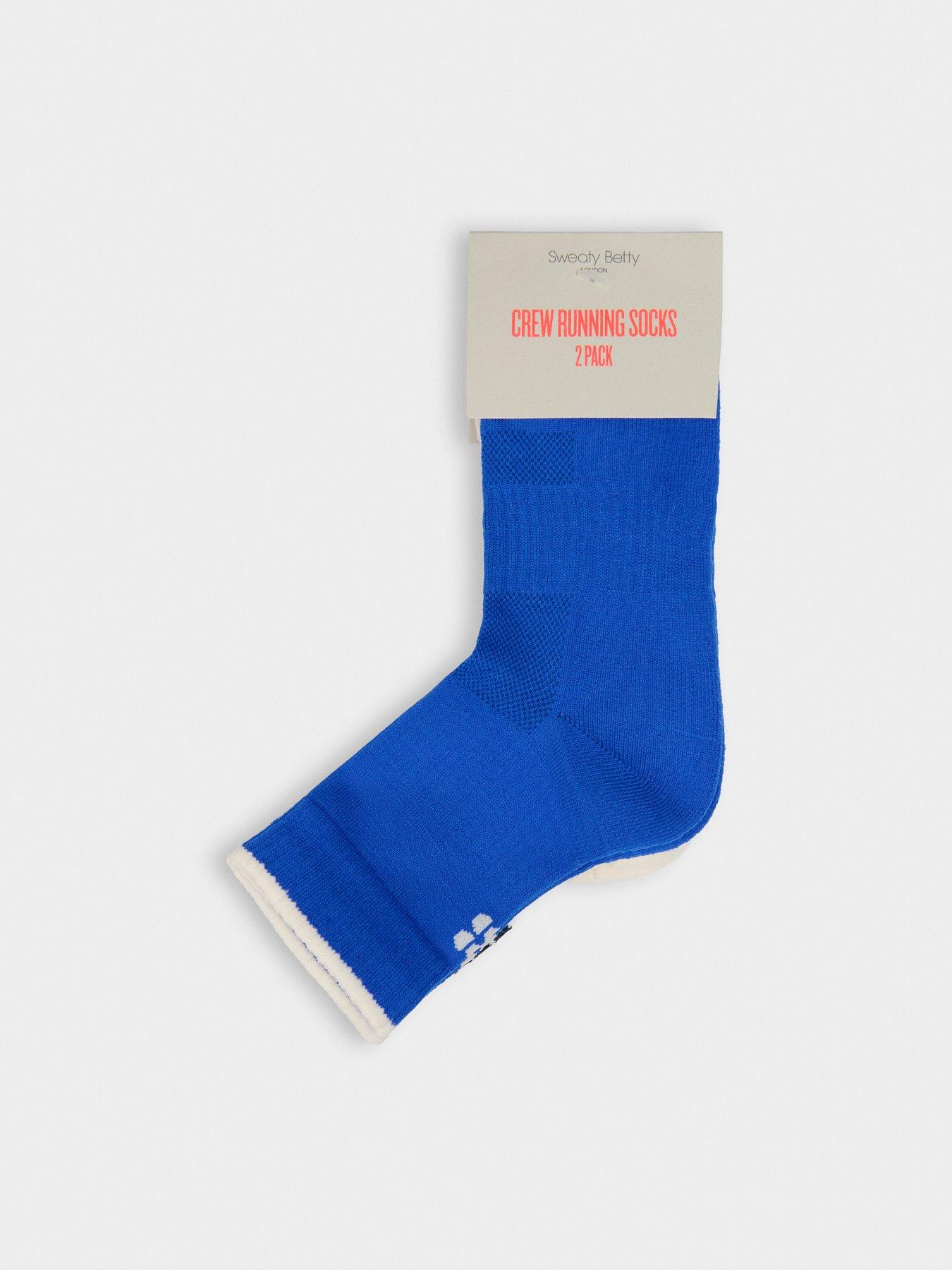 Image 2 of 3 of Sweaty Betty Womens Running Crew Running Socks 2 Pack - Blue