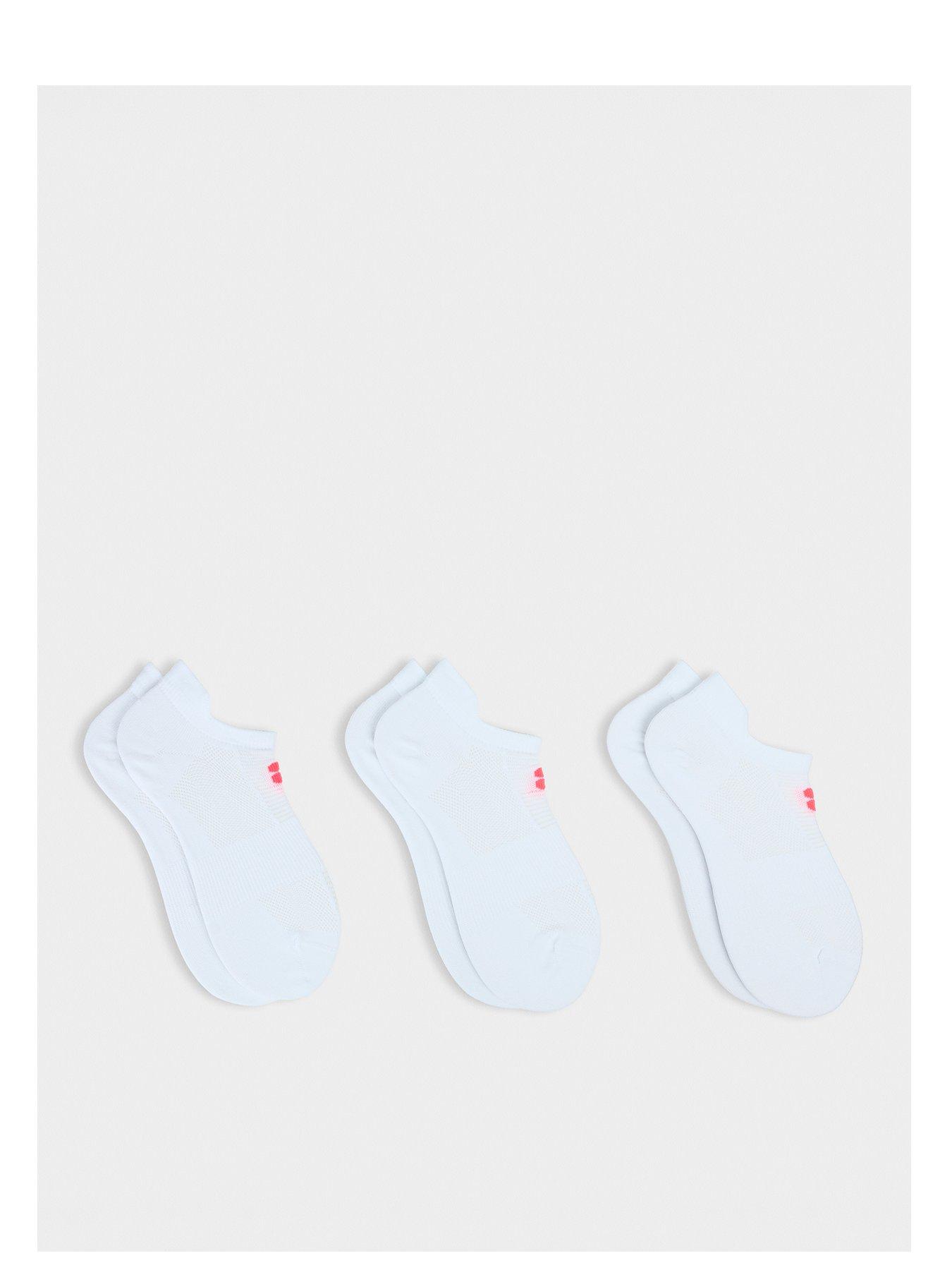 Image 1 of 3 of Sweaty Betty Womens Training Lightweight Trainer Socks 3 Pack - White