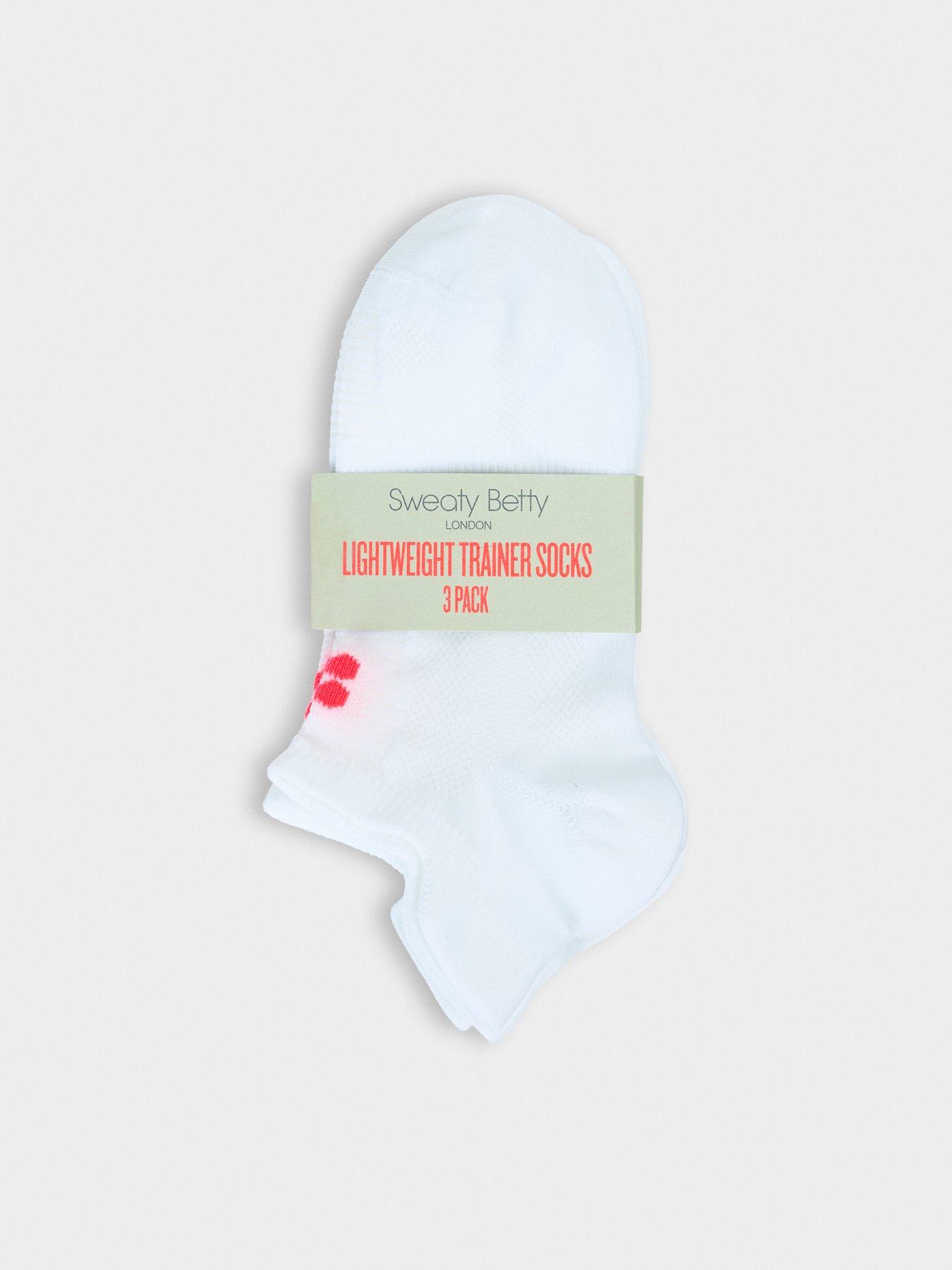 Image 2 of 3 of Sweaty Betty Womens Training Lightweight Trainer Socks 3 Pack - White