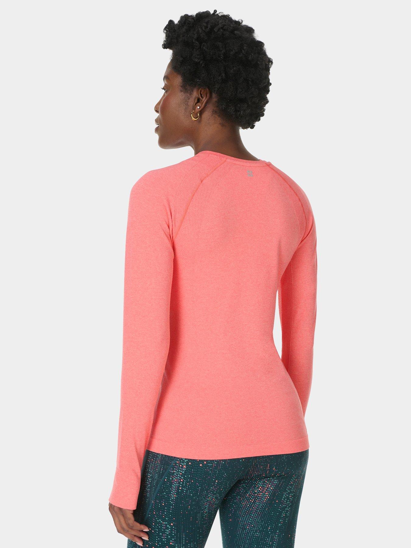 Image 2 of 5 of Sweaty Betty Womens Seamless Raglan Long Sleeve T-Shirt - Pink