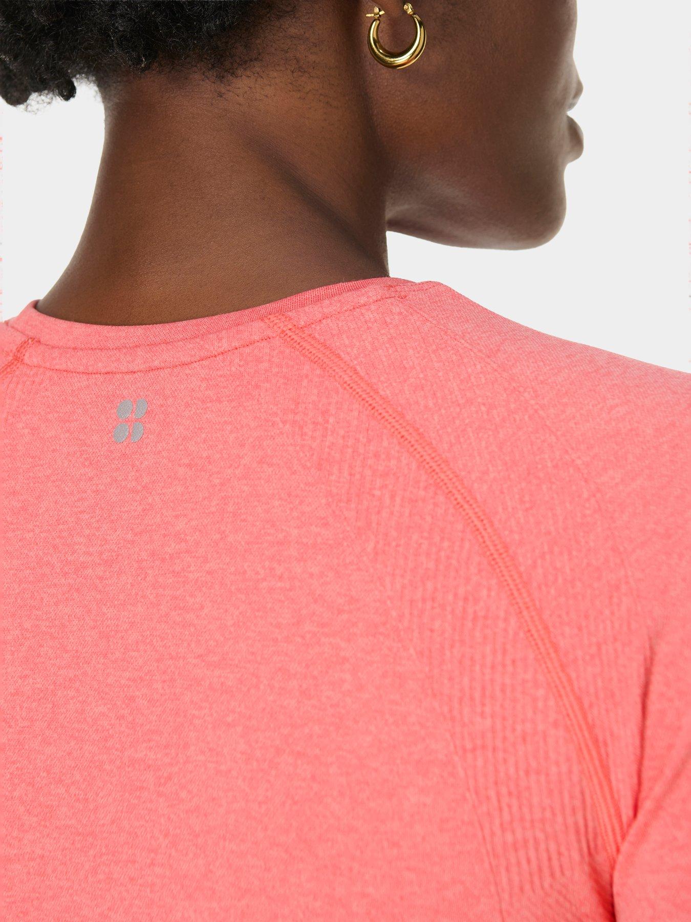 Image 5 of 5 of Sweaty Betty Womens Seamless Raglan Long Sleeve T-Shirt - Pink