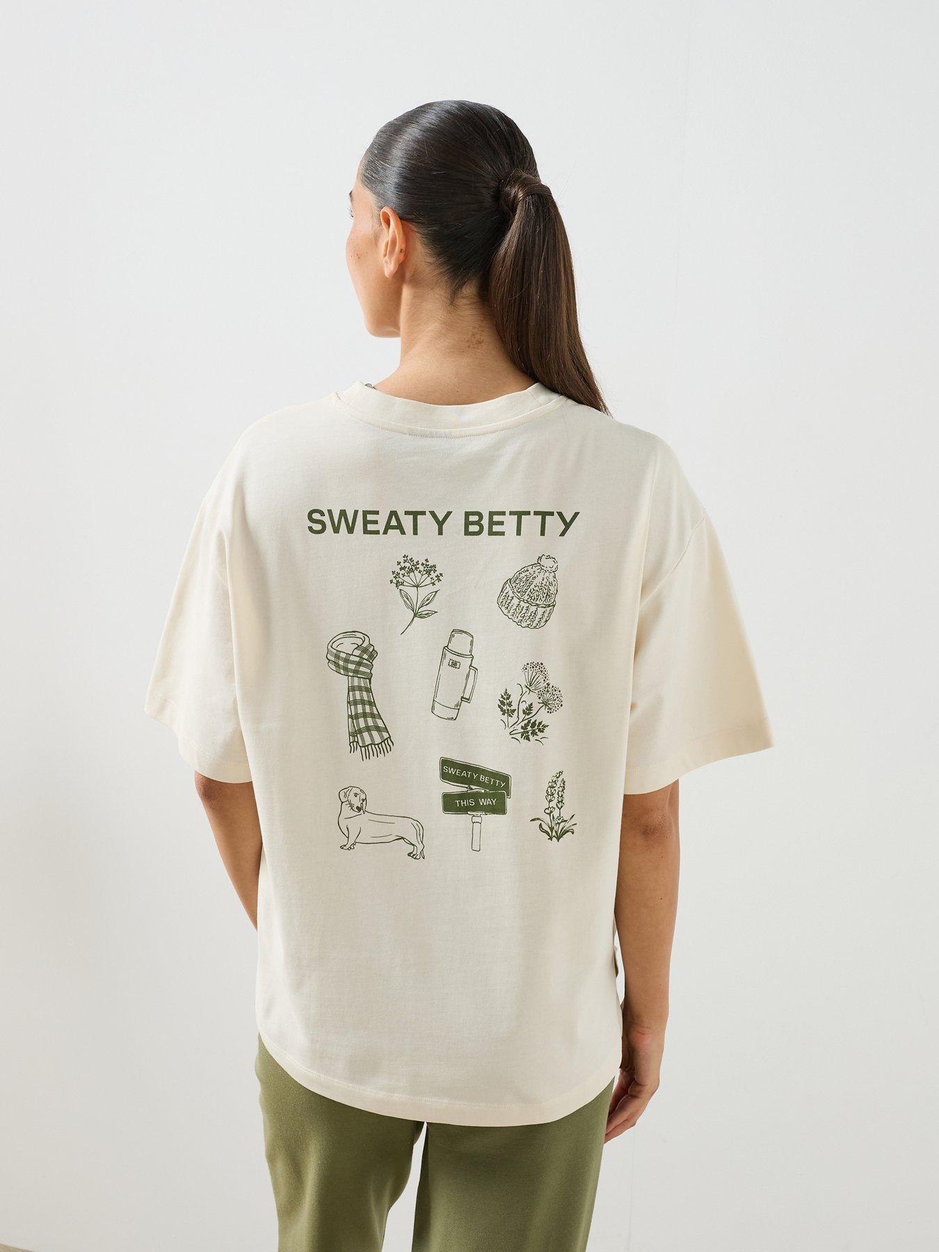 Image 5 of 6 of Sweaty Betty Womens Training British Heritage Graphic T-shirt - Beige