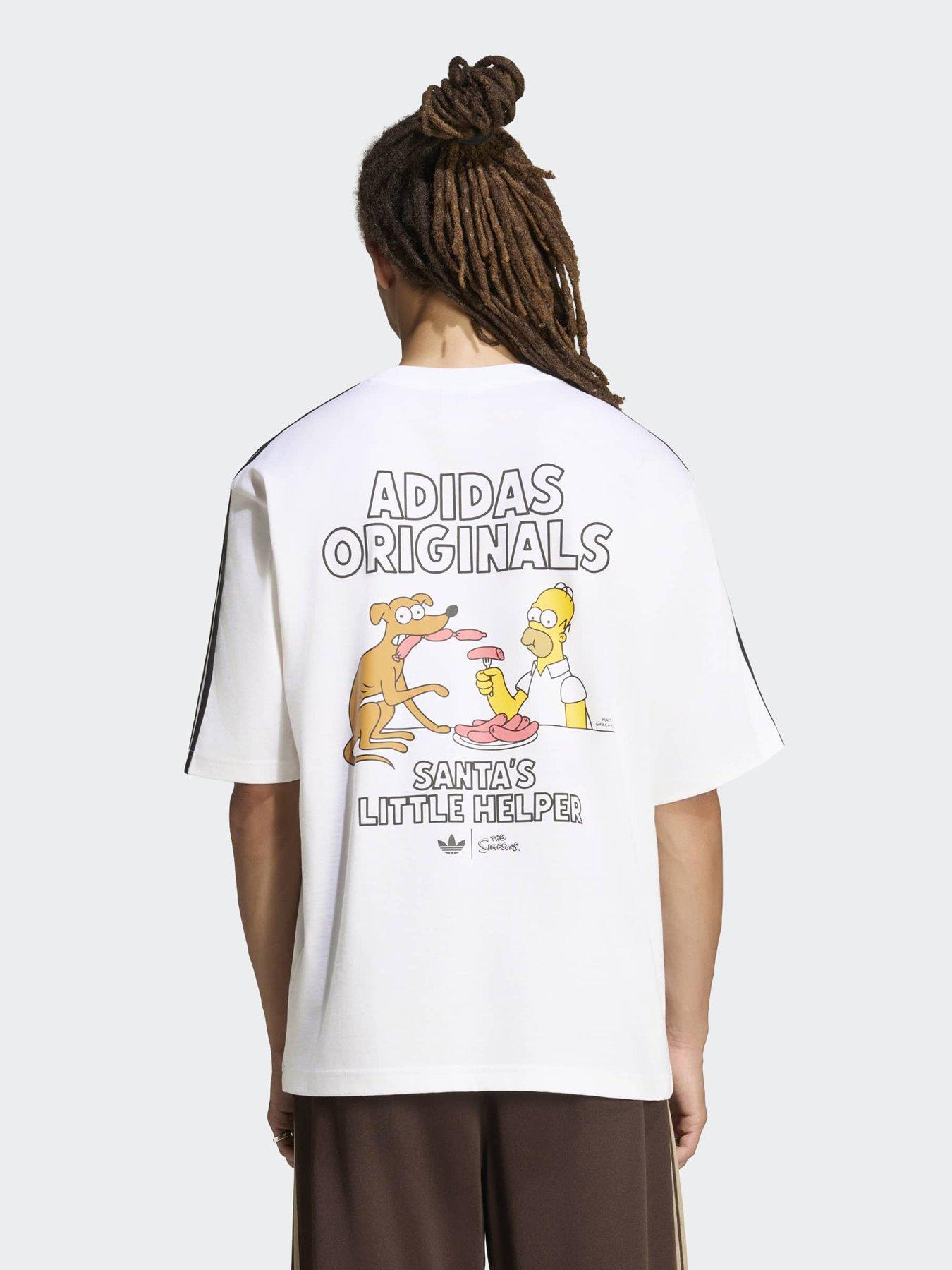 adidas Originals Mens 'The Simpsons' Graphic T-Shirt - White