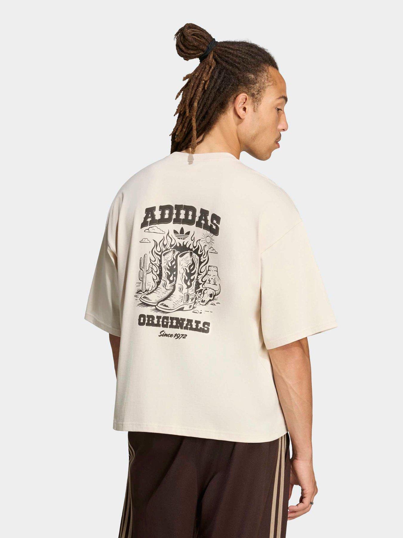 adidas Originals Mens Graphic Tee - Cream