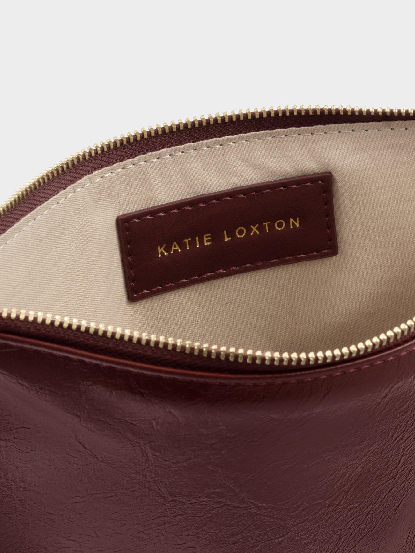 Image 3 of 5 of Katie Loxton Tassel Charm Patent Crackle Pouch - Red