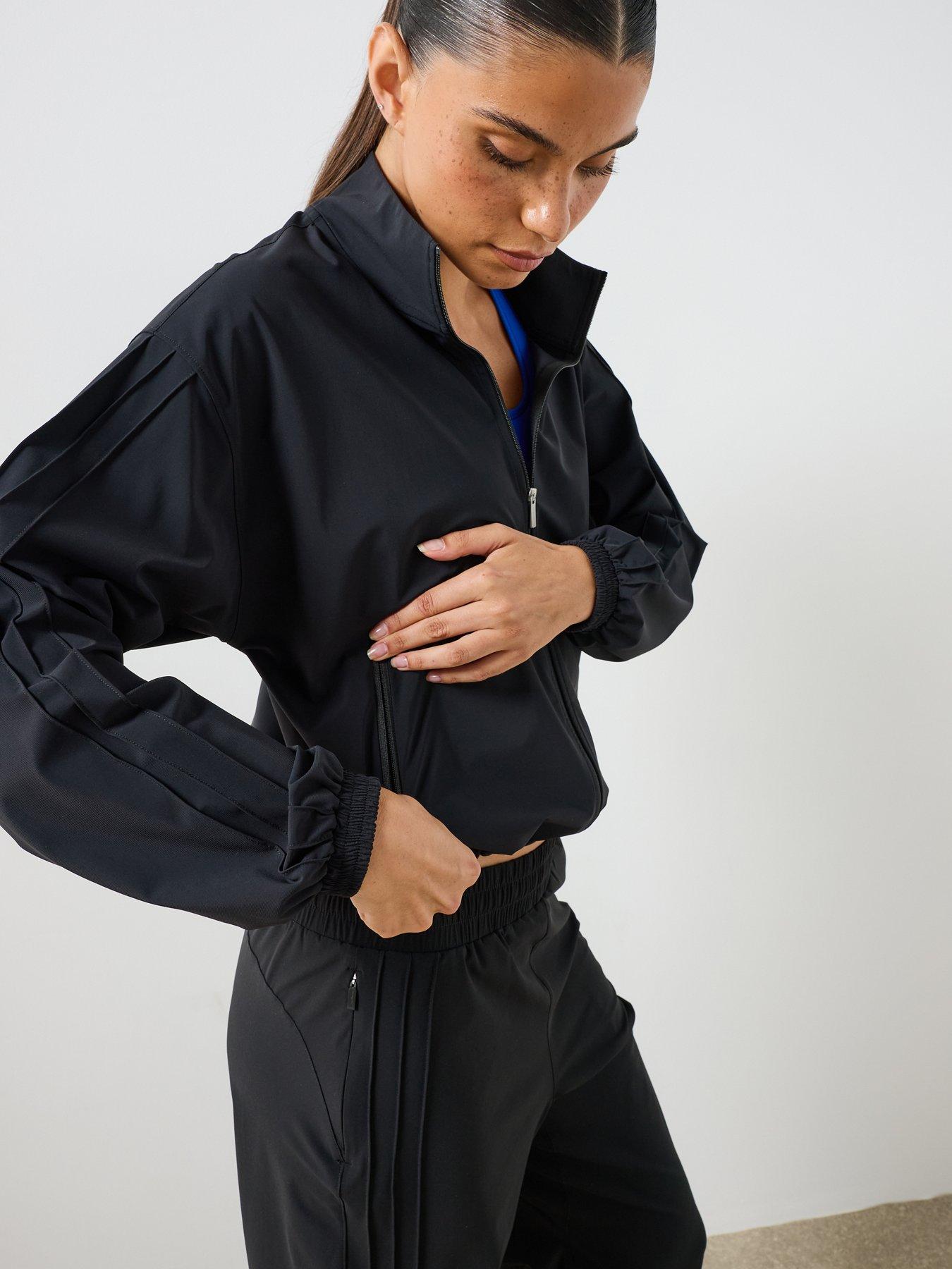 Image 5 of 6 of Sweaty Betty Womens Training Power On Studio Training Zip-Up Jacket - Black
