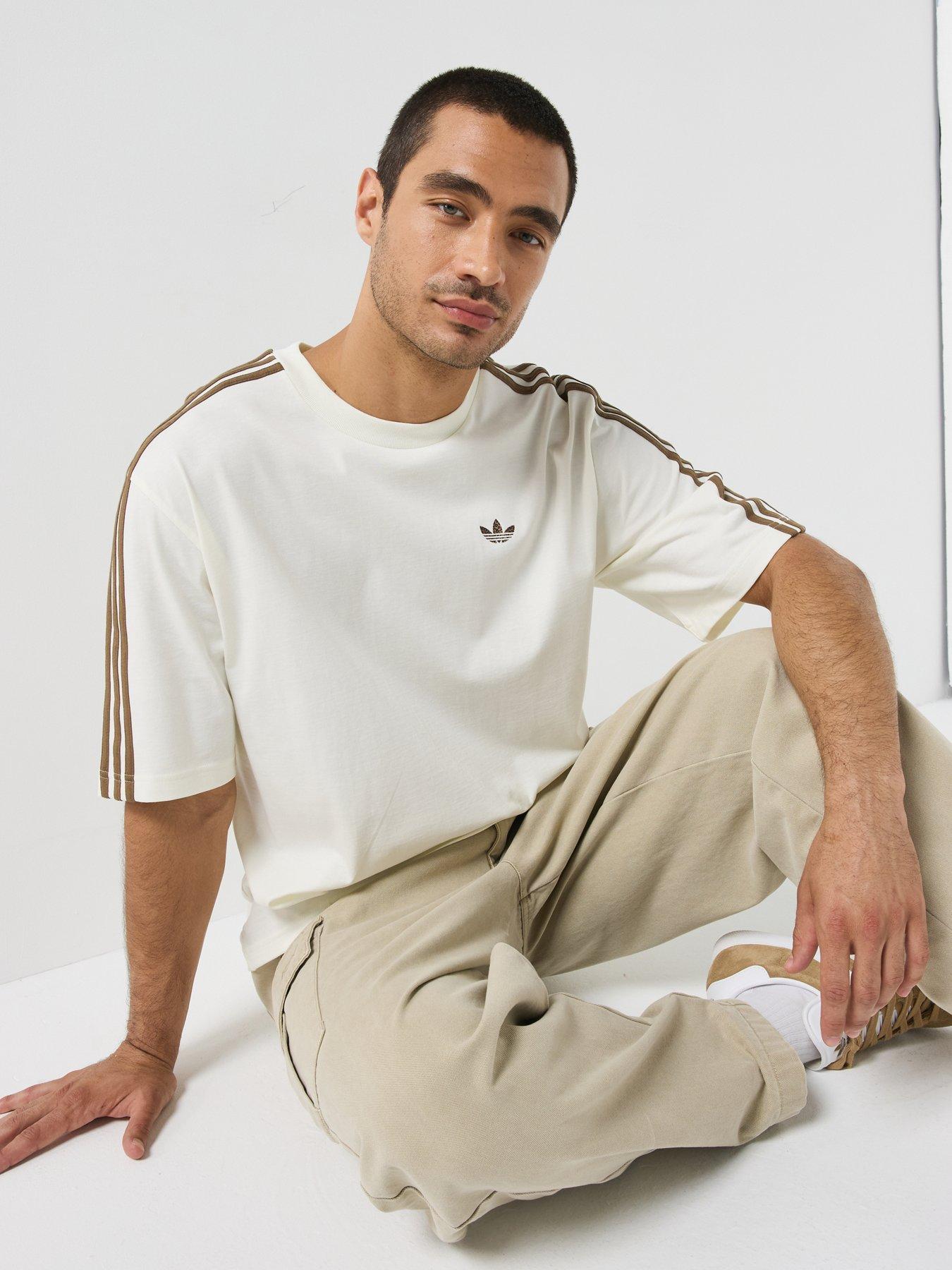 Image 5 of 5 of adidas Originals Mens Leo Infill Tee - White