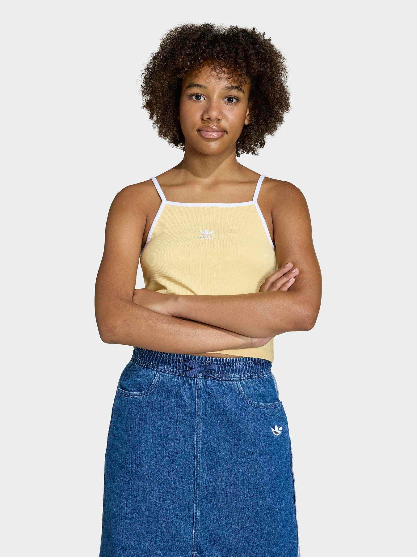 Image 1 of 6 of adidas Originals Junior Girls Tank Top - Yellow