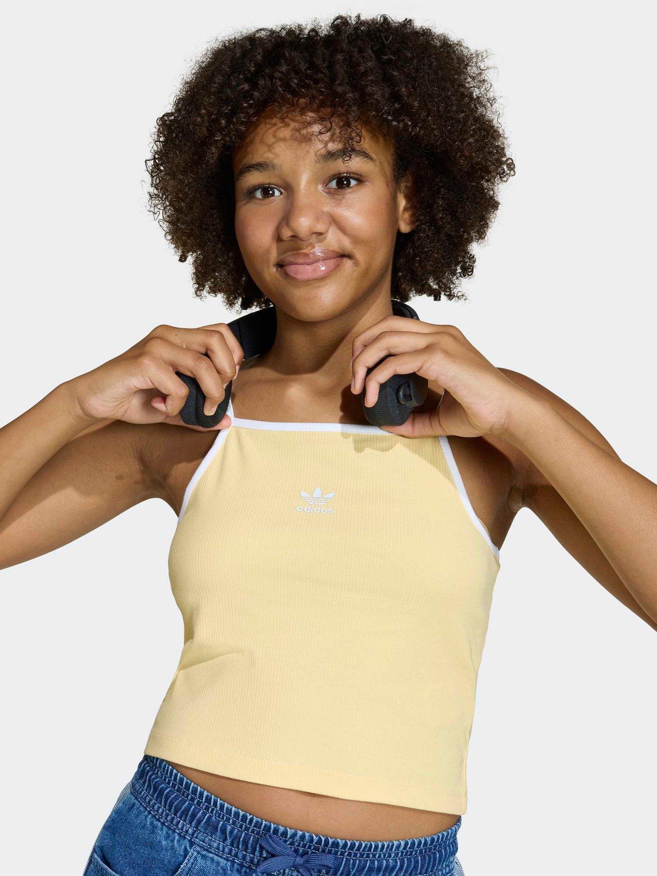 Image 4 of 6 of adidas Originals Junior Girls Tank Top - Yellow