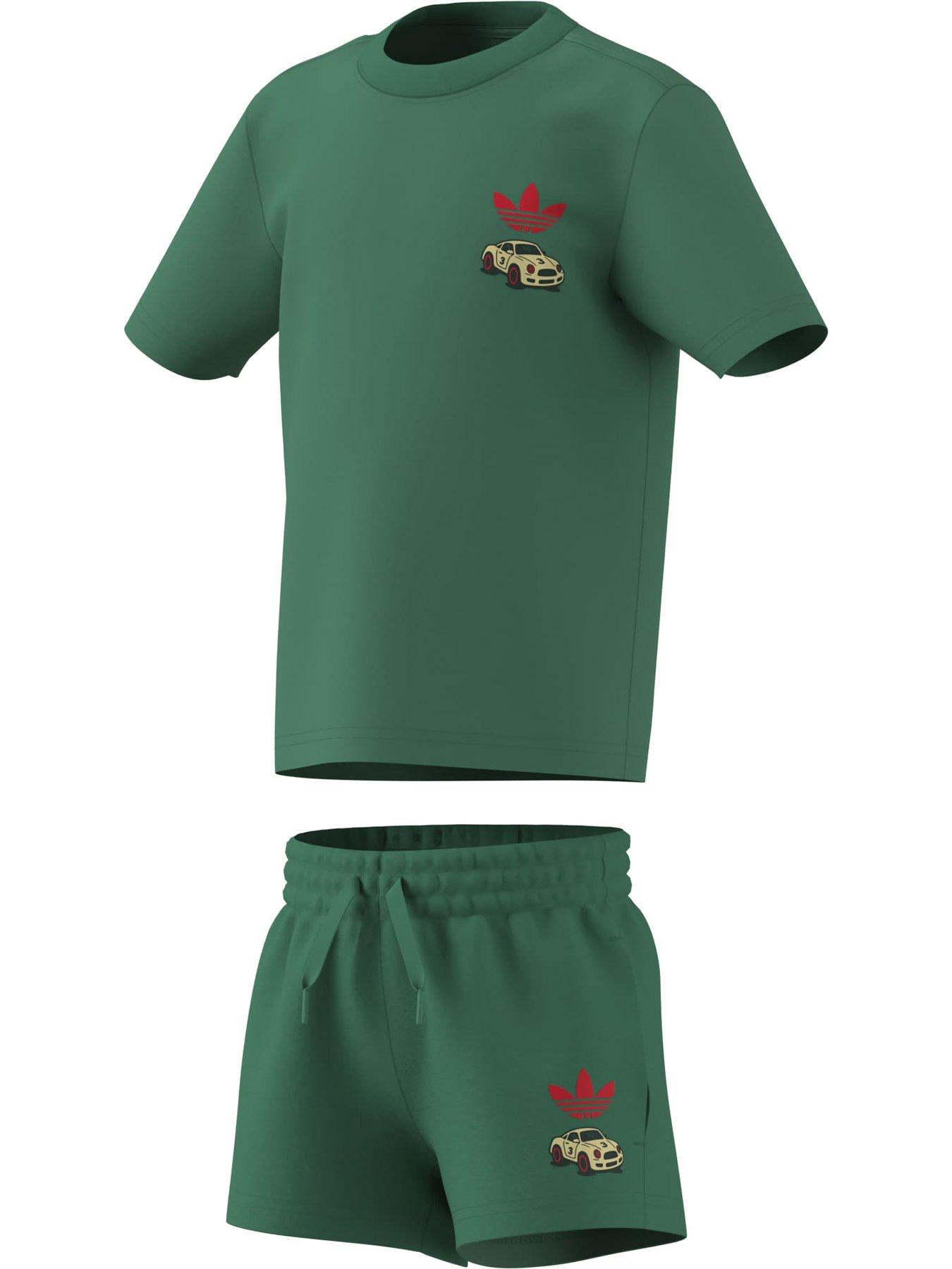 Image 3 of 3 of adidas Originals Kids Toy Vehicle T-Shirt And Short Set - Green